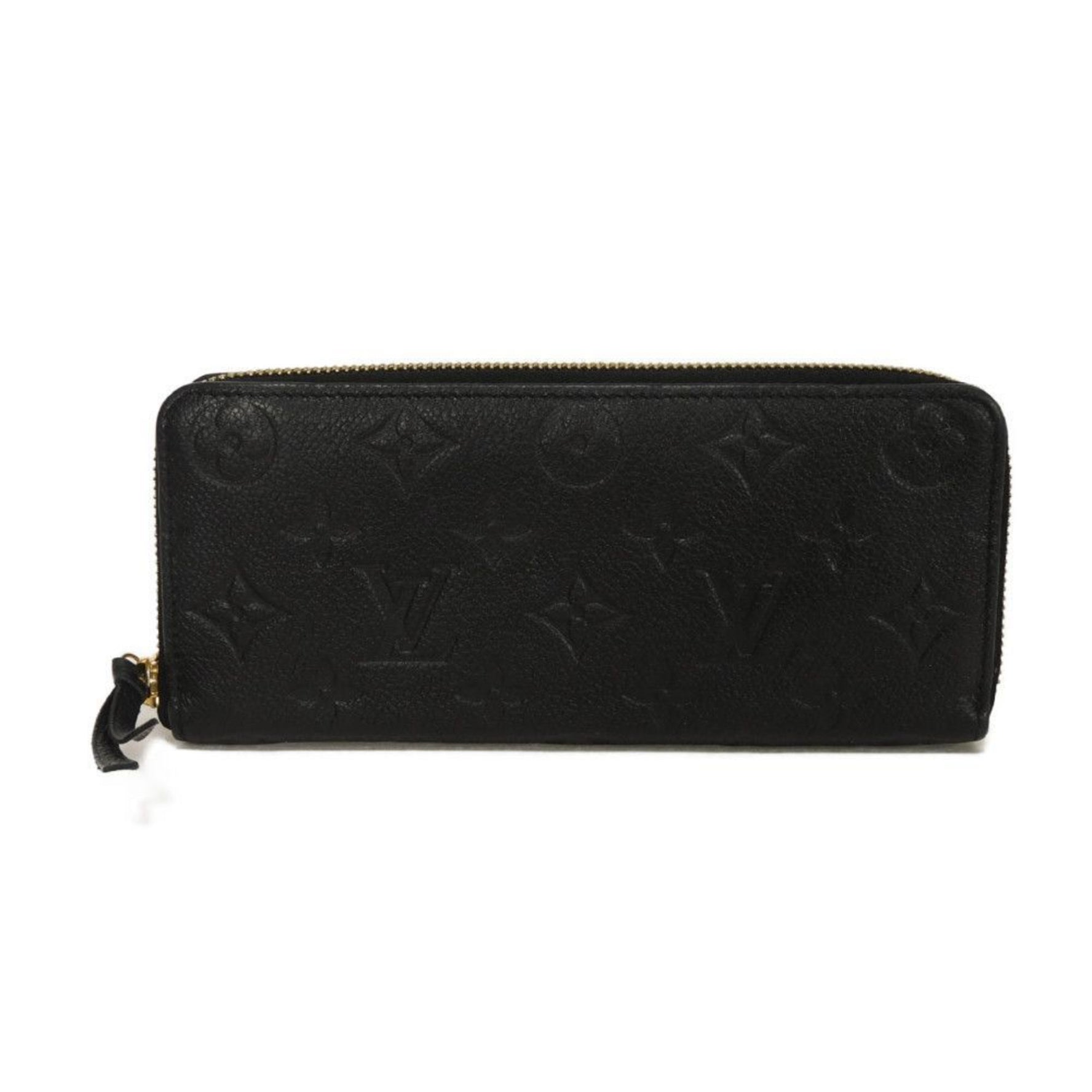 Louis Vuitton Long Wallet, Portefeuille Clemence, LV Black Round RFID Monogram Empreinte Noir, Men's and