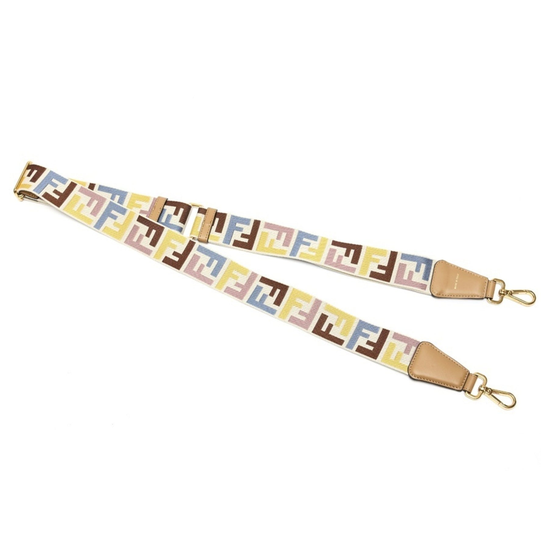 FENDI Strap You Shoulder FF Jacquard Leather Multicolor