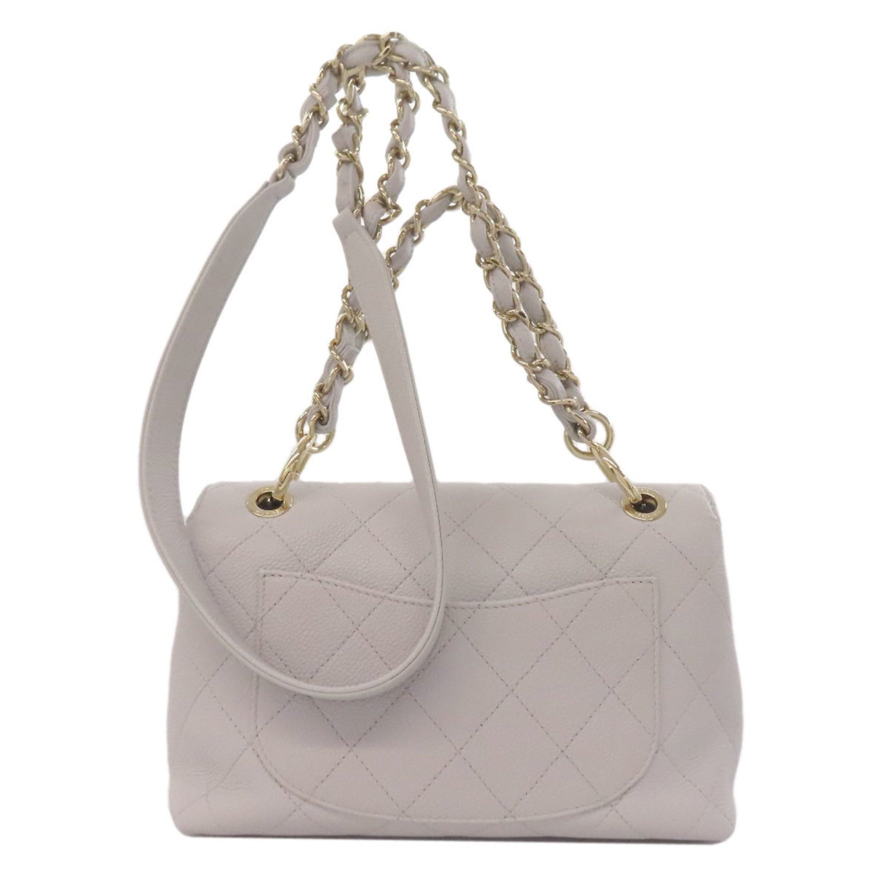 Chanel Matelasse Gold Hardware Shoulder Bag in Grained Calfskin