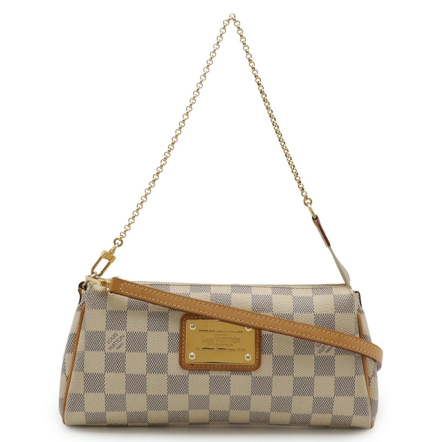 Louis Vuitton Damier Azur Eva Pouch Chain Bag Shoulder