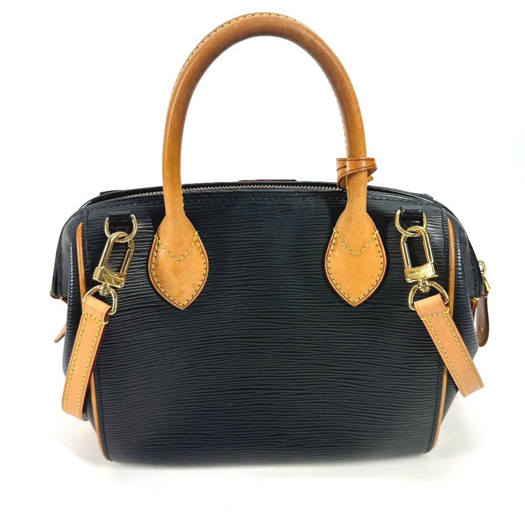 Louis Vuitton Epi Dog BB Bag Mini Boston Handbag Shoulder Leather Noir Black