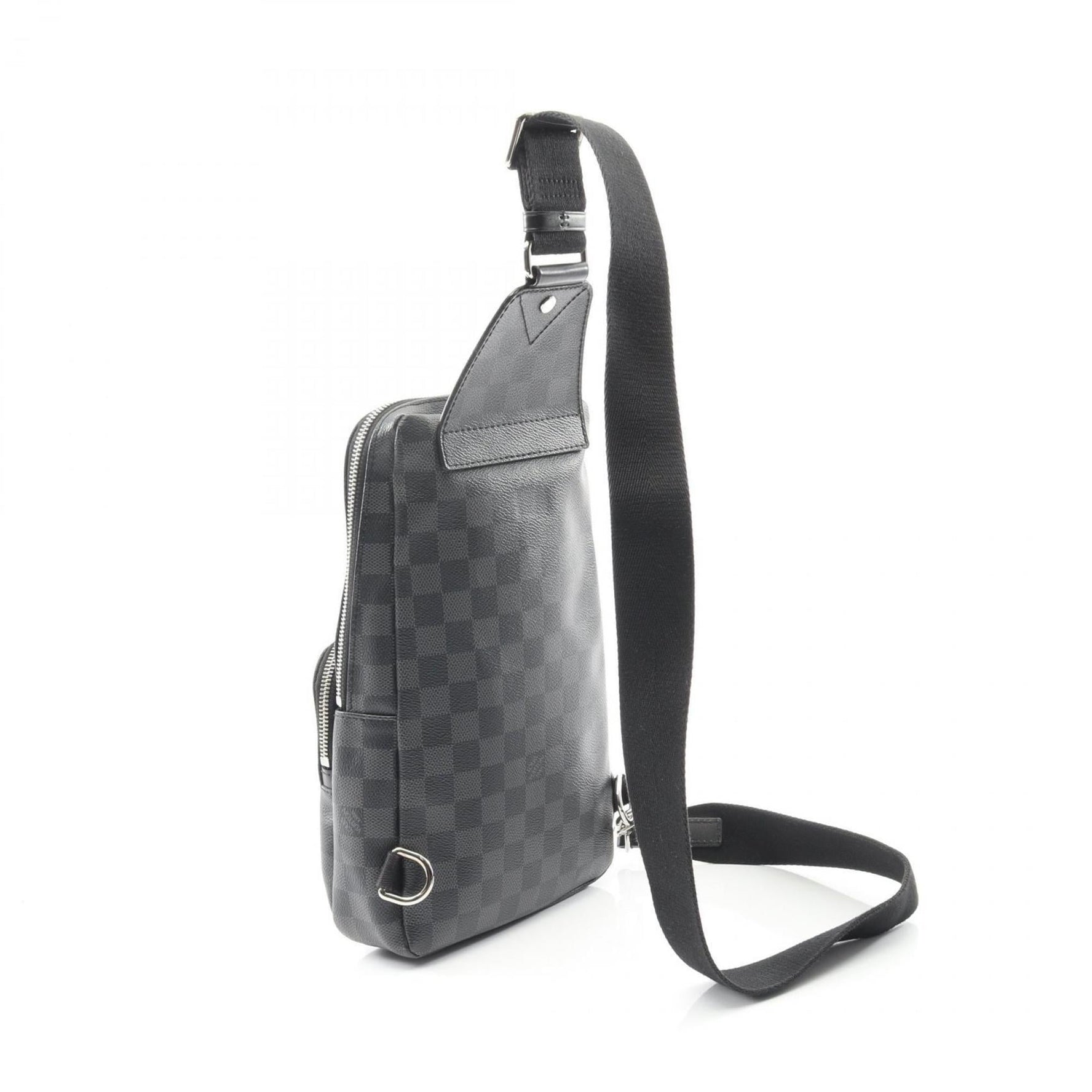 Louis Vuitton Avenue Sling Bag, Damier Graphite Waist Body Coated Canvas and Leather