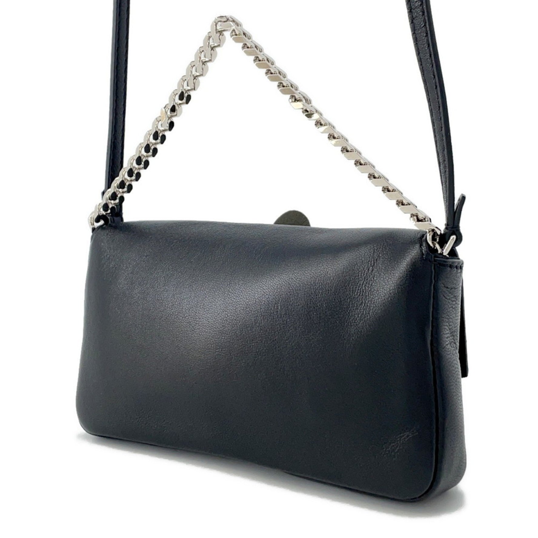 FENDI Handbag Monster Micro Baguette UETTE Pochette Black
