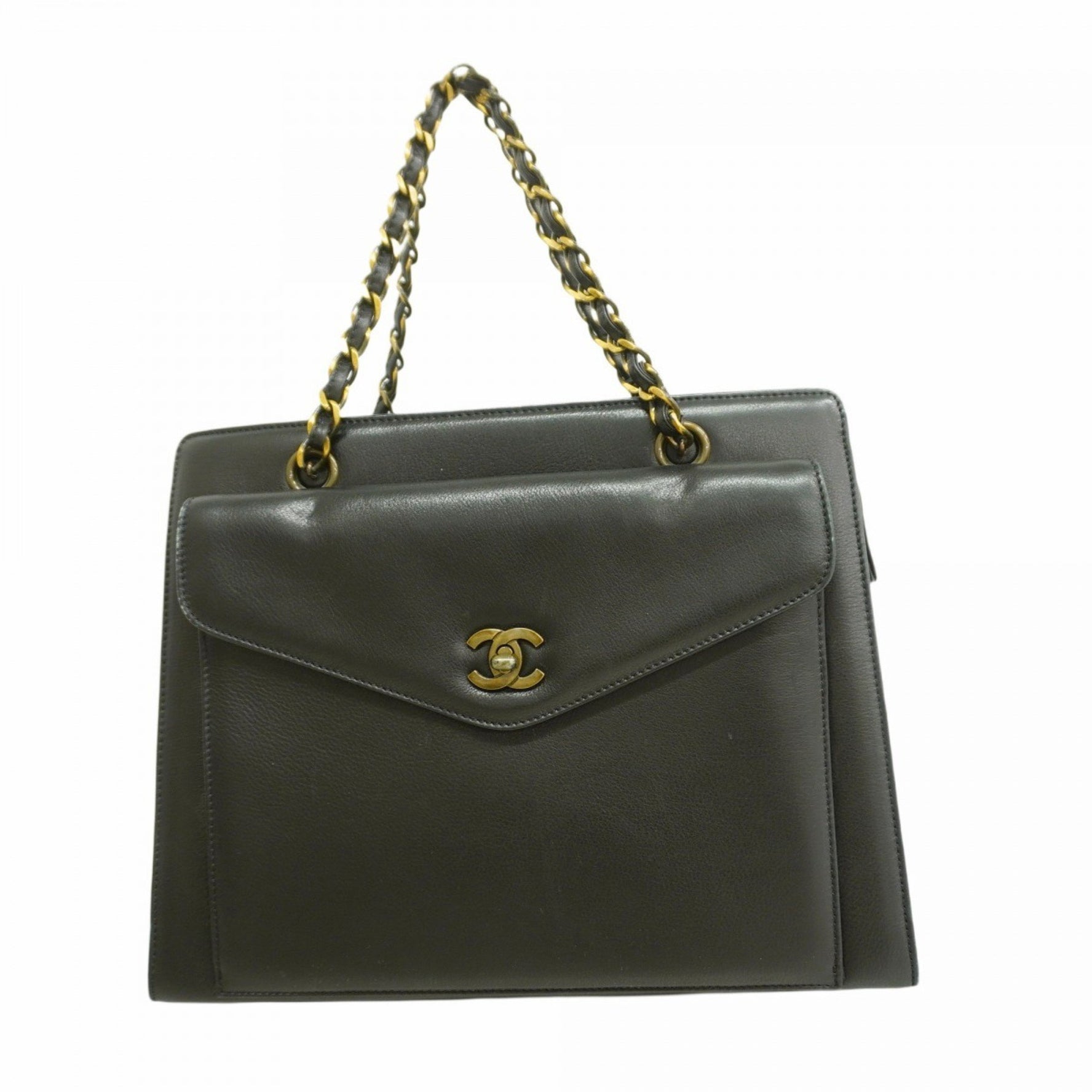 Chanel handbag chain shoulder leather