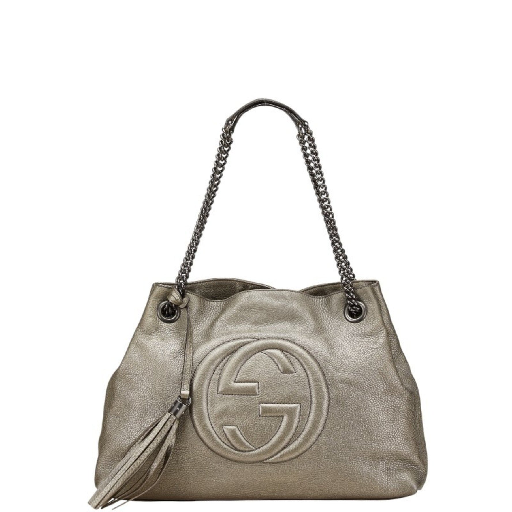 Gucci Soho Interlocking G Chain Shoulder Bag Leather