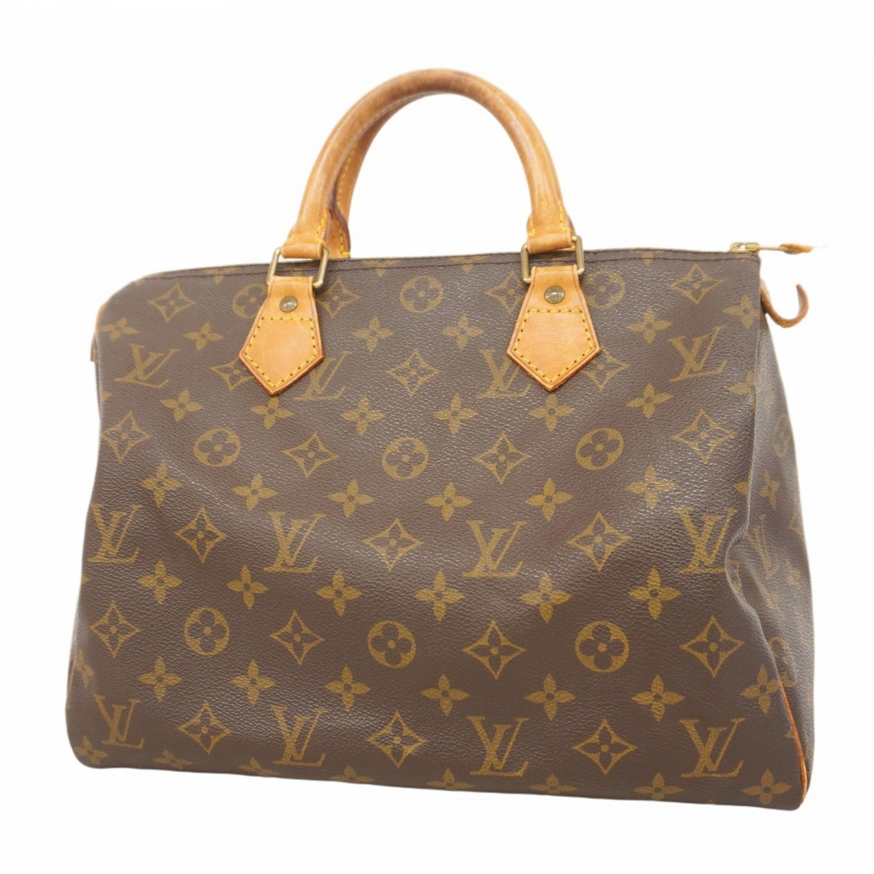 Louis Vuitton Monogram Speedy 30 Handbag M41108 Brown Women's