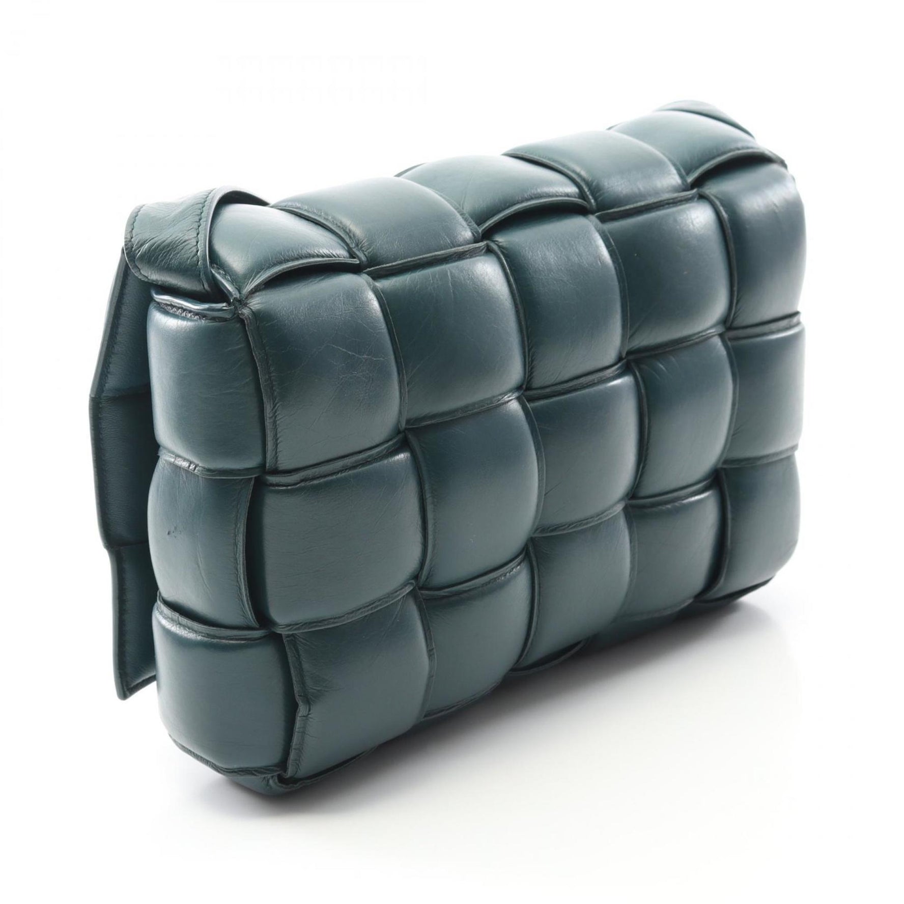 Bottega Veneta Padded Cassette Intrecciato Shoulder Bag in Leather