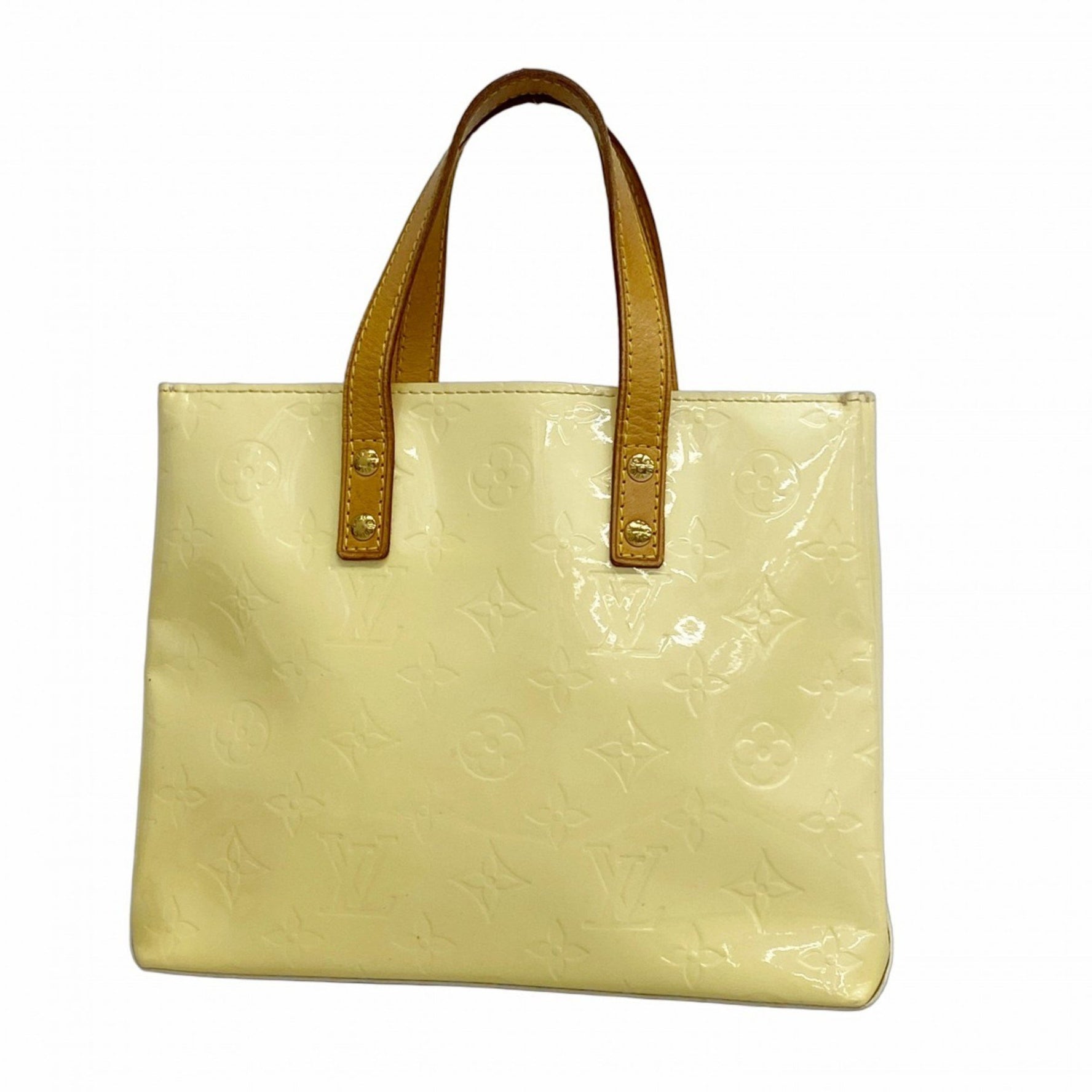 Louis Vuitton Vernis Reed PM Handbag M91336 Pearl Women's
