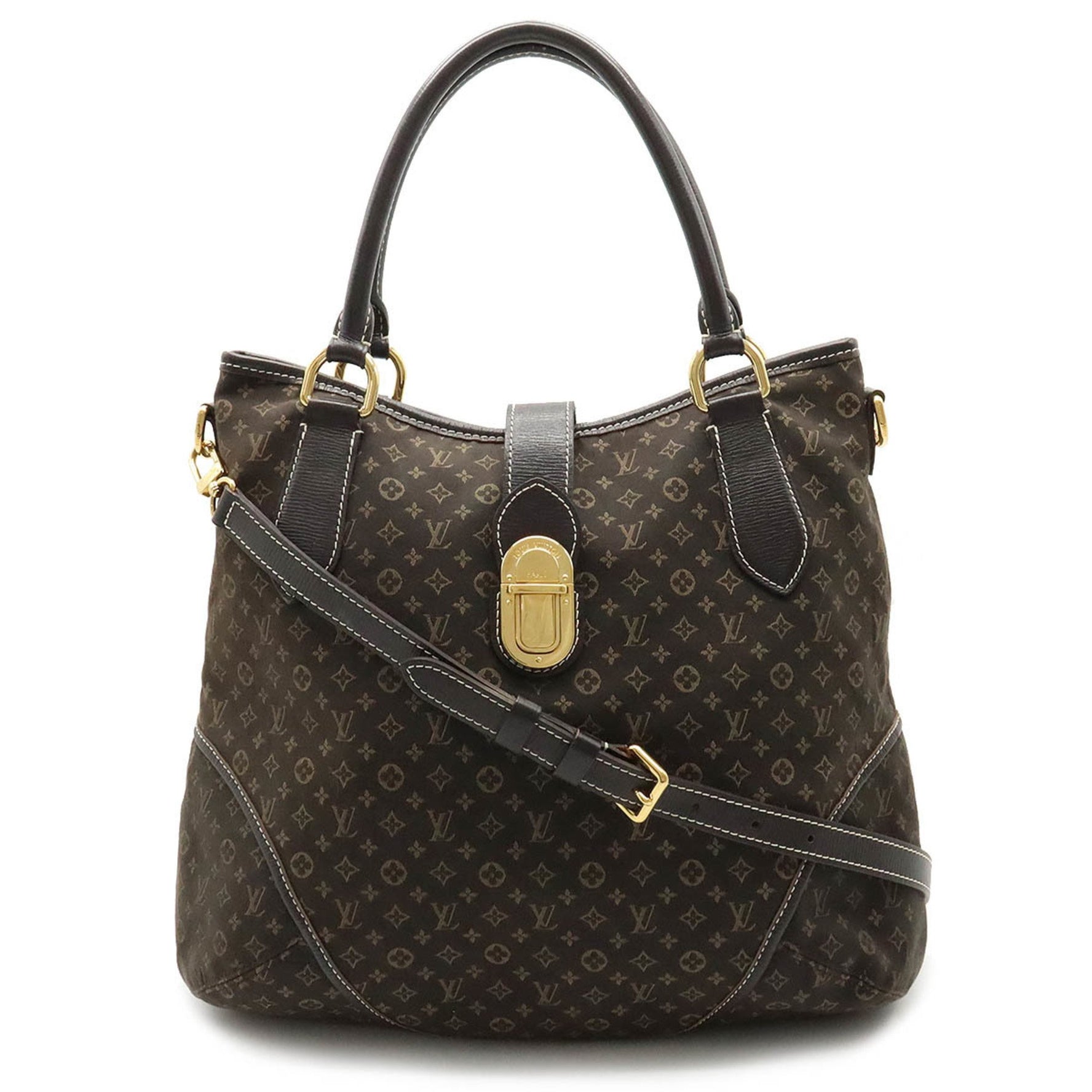 Louis Vuitton Monogram Ideal Elegy Tote Bag Shoulder Canvas Fuzan Brown