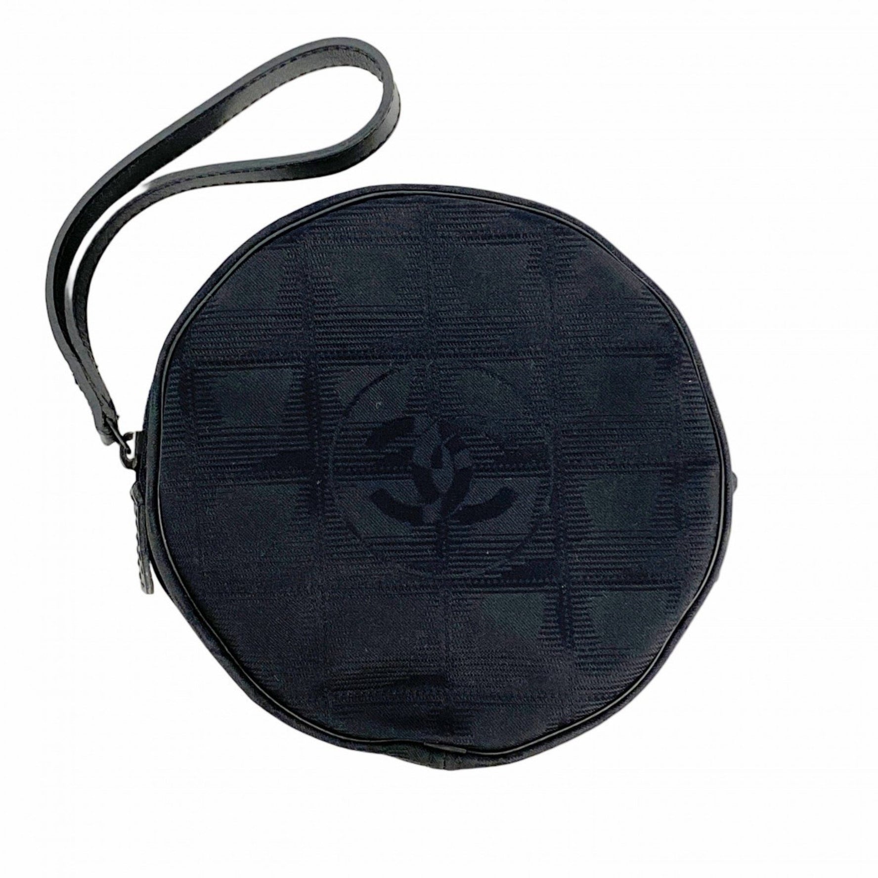 Chanel New Travel Pouch Nylon Black Women's