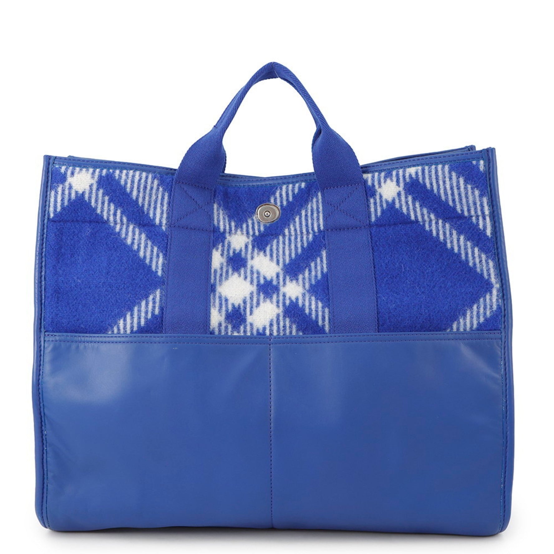 Burberry Check Shopper Tote in Wool and Leather (8075132) - 2-Way
