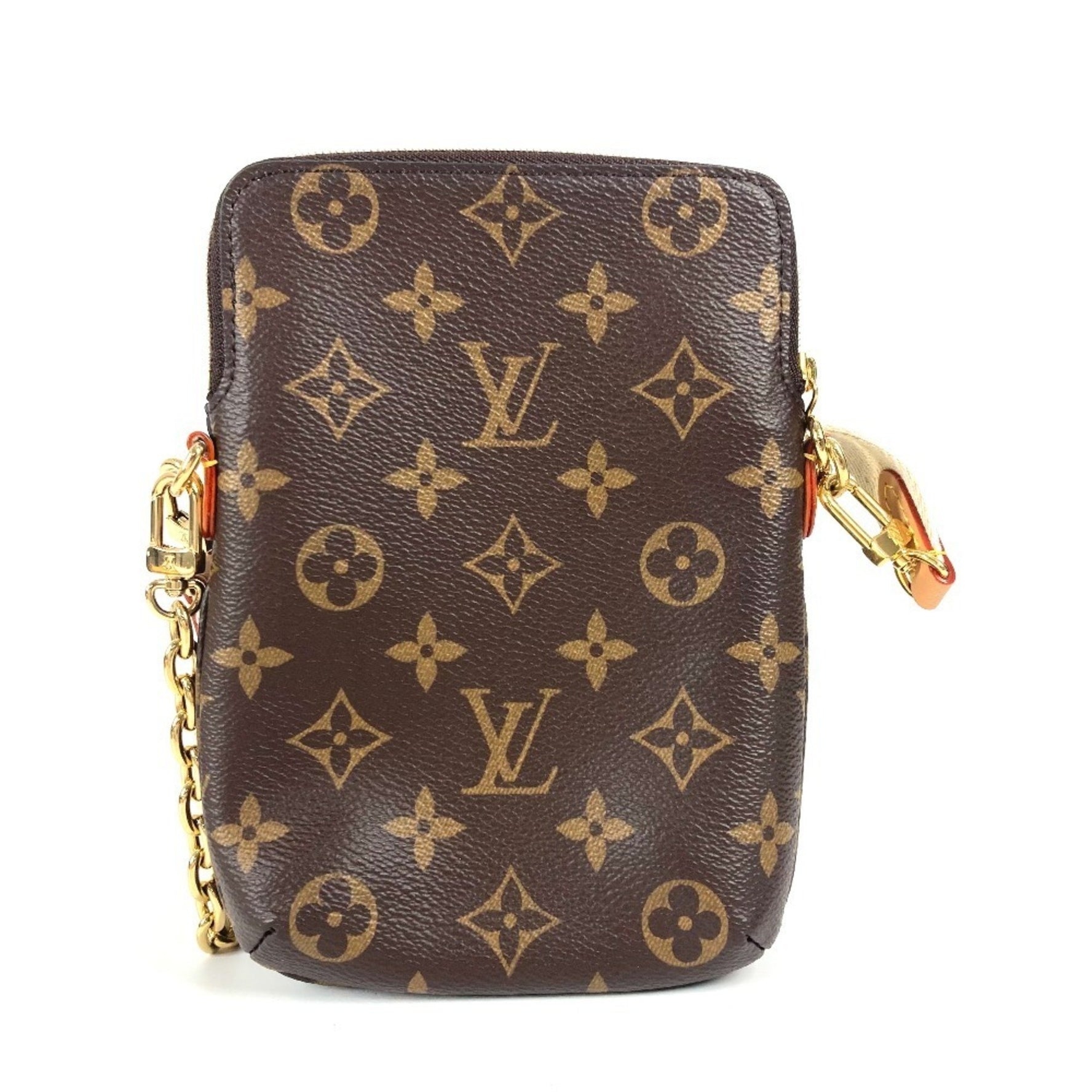 Louis Vuitton Monogram Utility Crossbody Pochette Chain Bag Handbag Shoulder Canvas Men's Like New