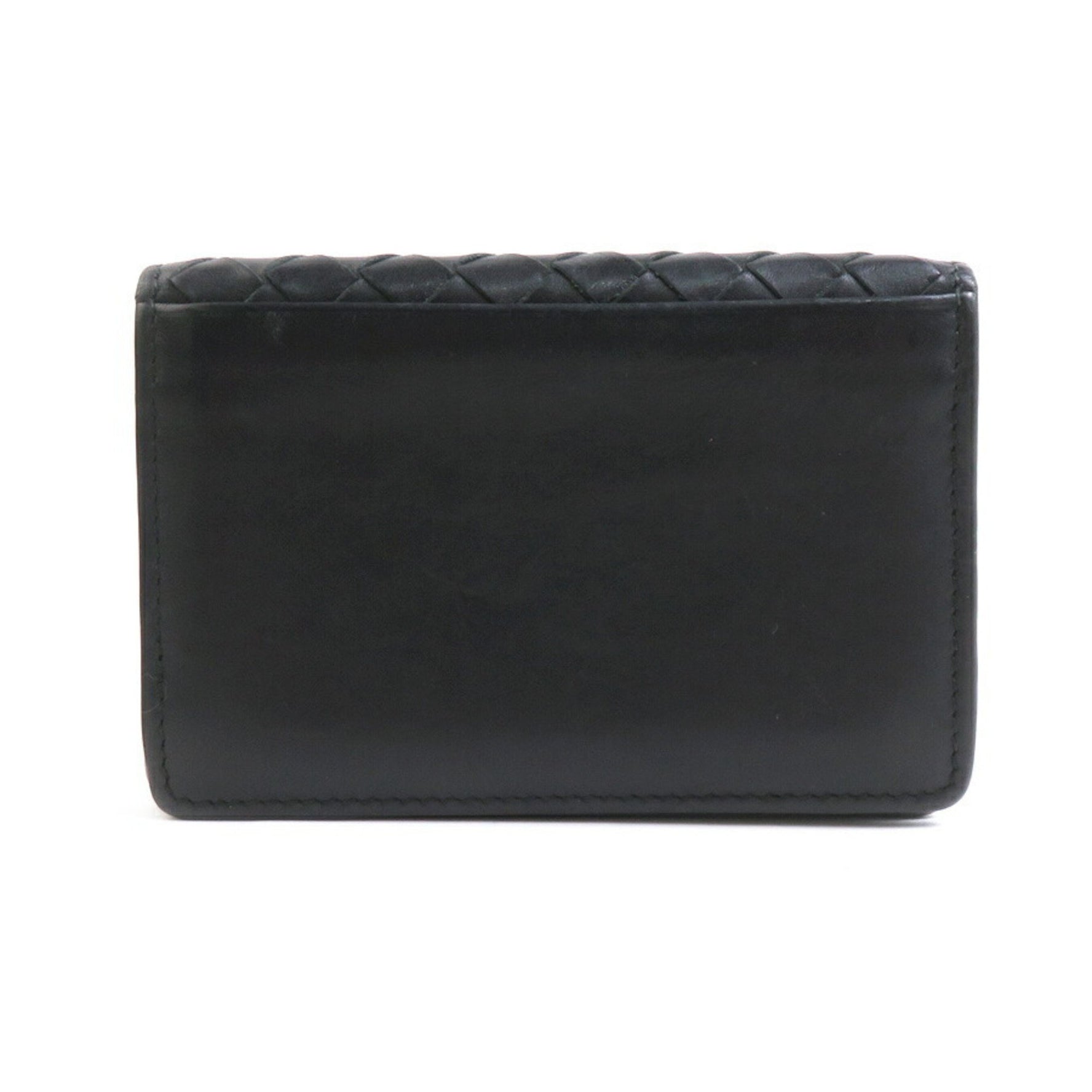 BOTTEGA VENETA Business Card Holder/Card Case Holder Intrecciato Leather Black Men's Women's h31157a