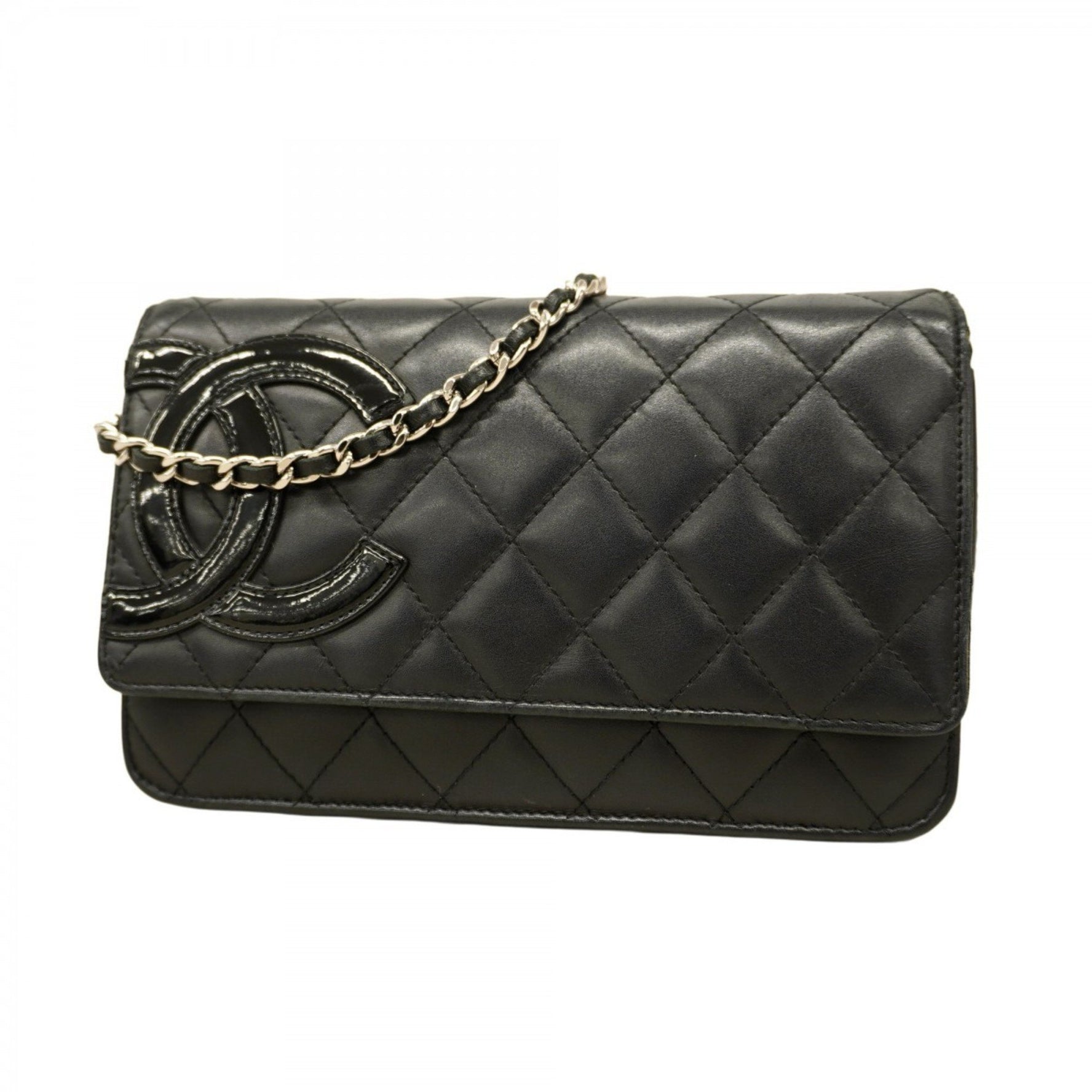 Chanel Cambon Shoulder Wallet with Chain Bag, Lambskin