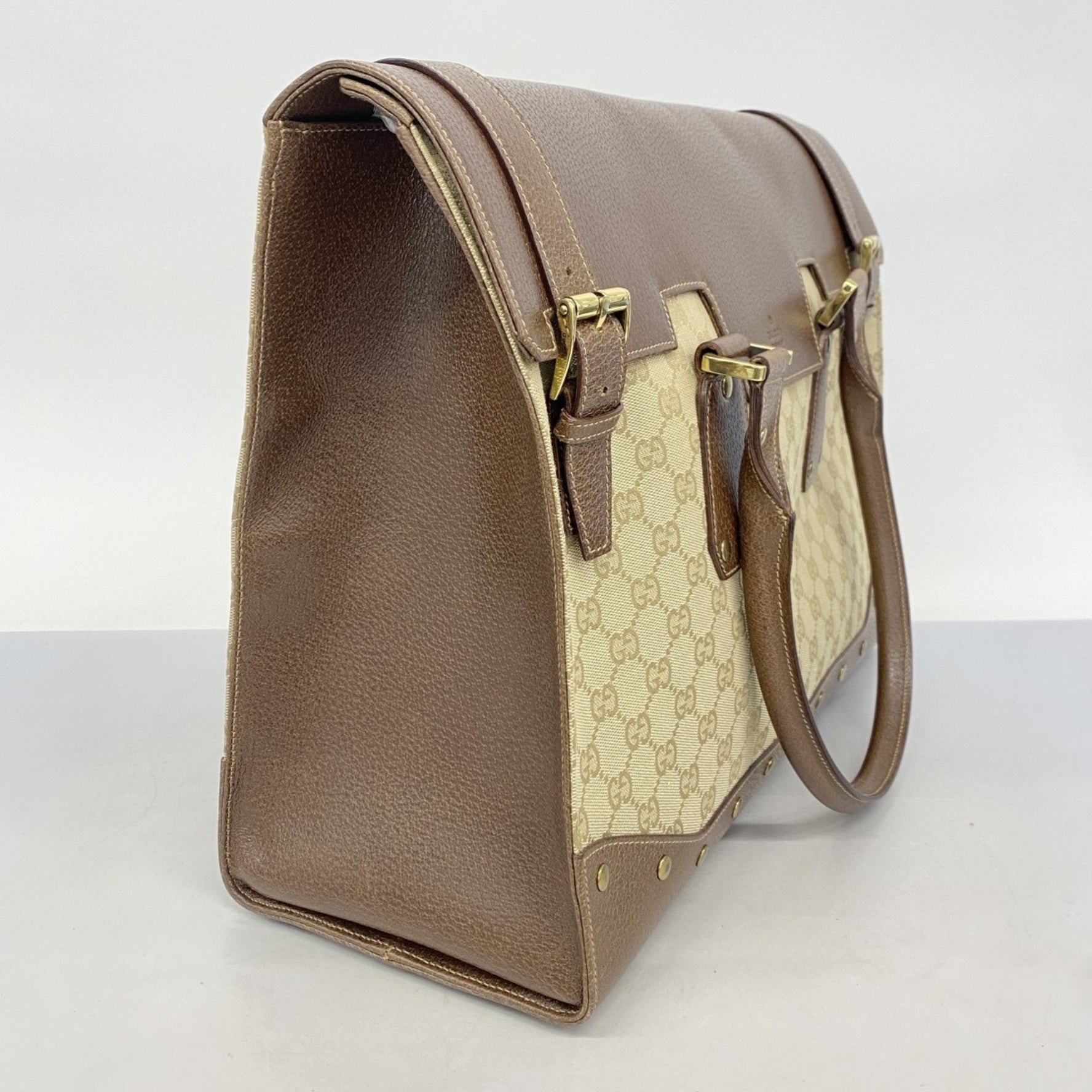 Gucci Boston Bag GG Canvas Brown Beige Men's Women's