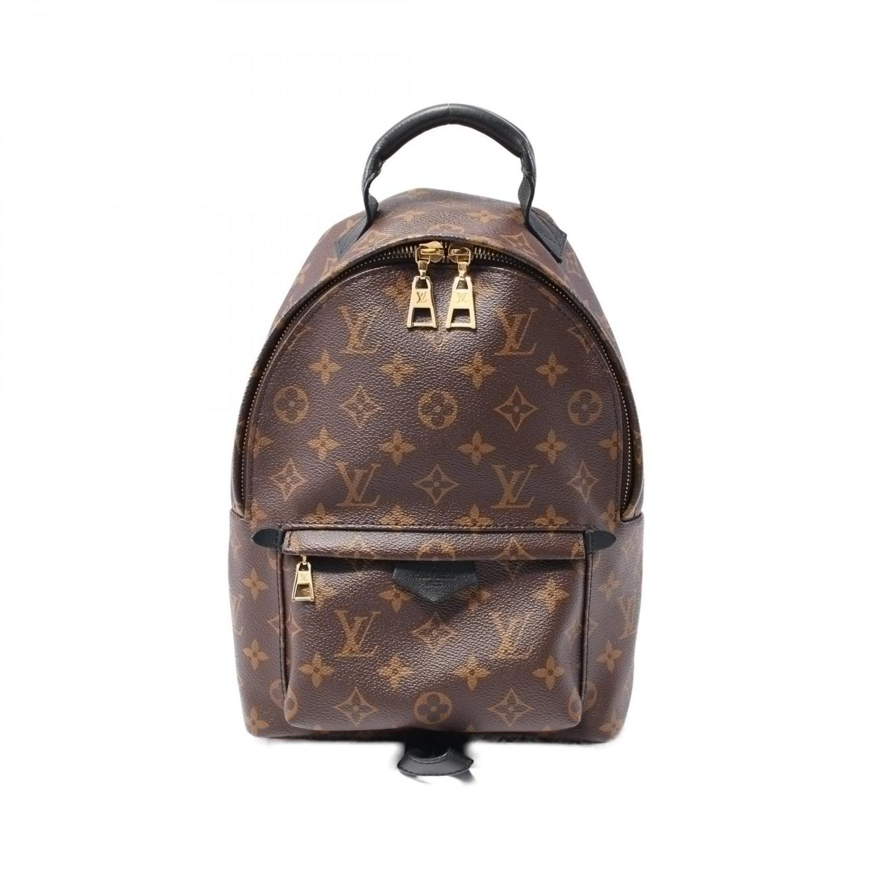 Louis Vuitton Palm Springs PM Backpack Coated Canvas Leather Monogram Brown Black