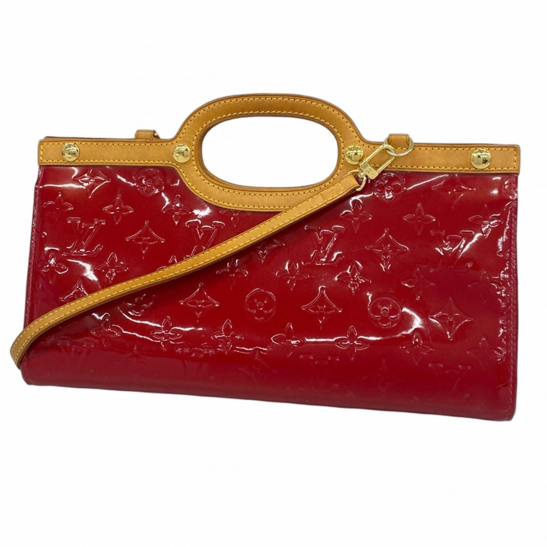 Louis Vuitton Vernis Roxbury Drive Shoulder Bag M91987 Pomme d'Amour for Women
