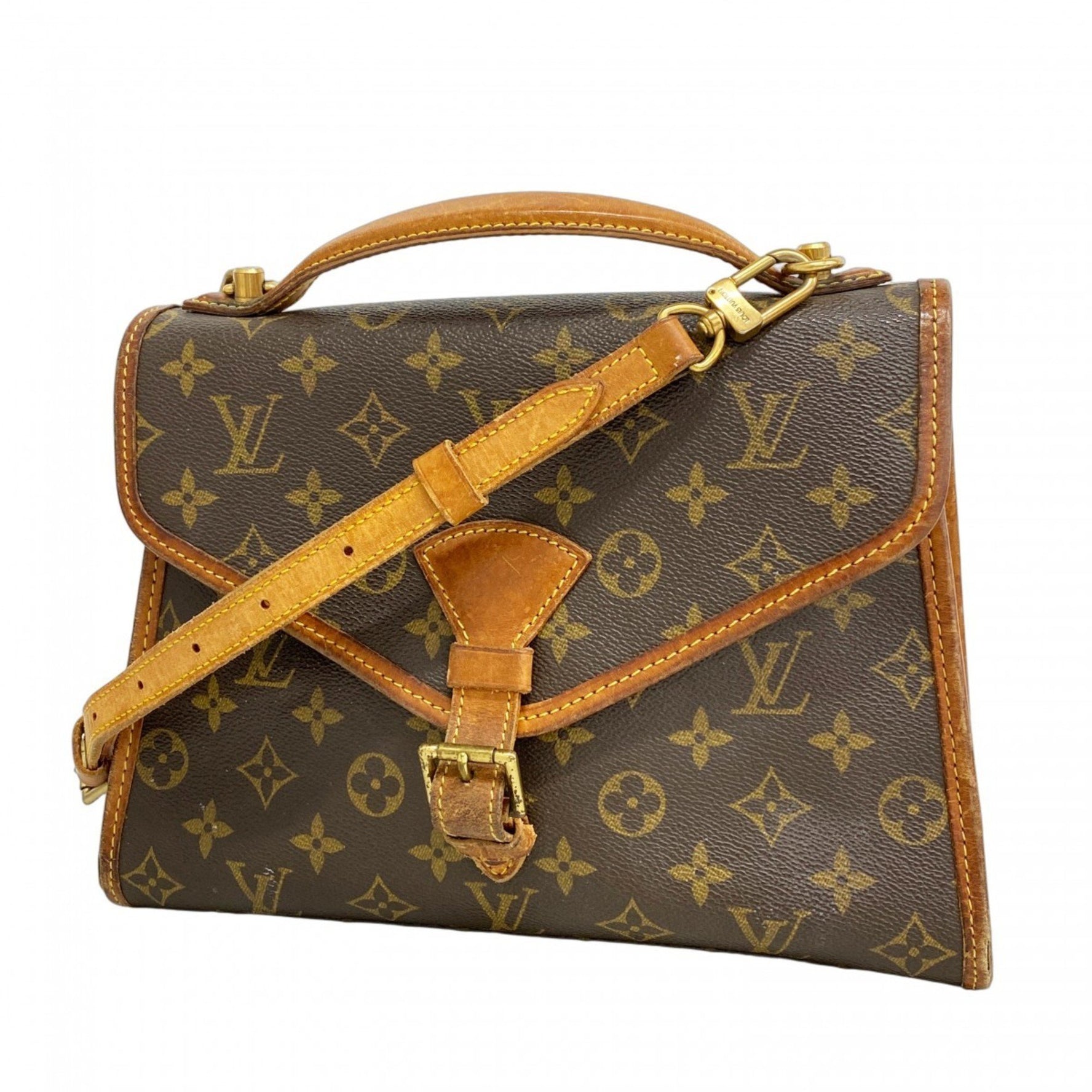 Louis Vuitton Monogram Bel Air Handbag M51122 Brown Women's