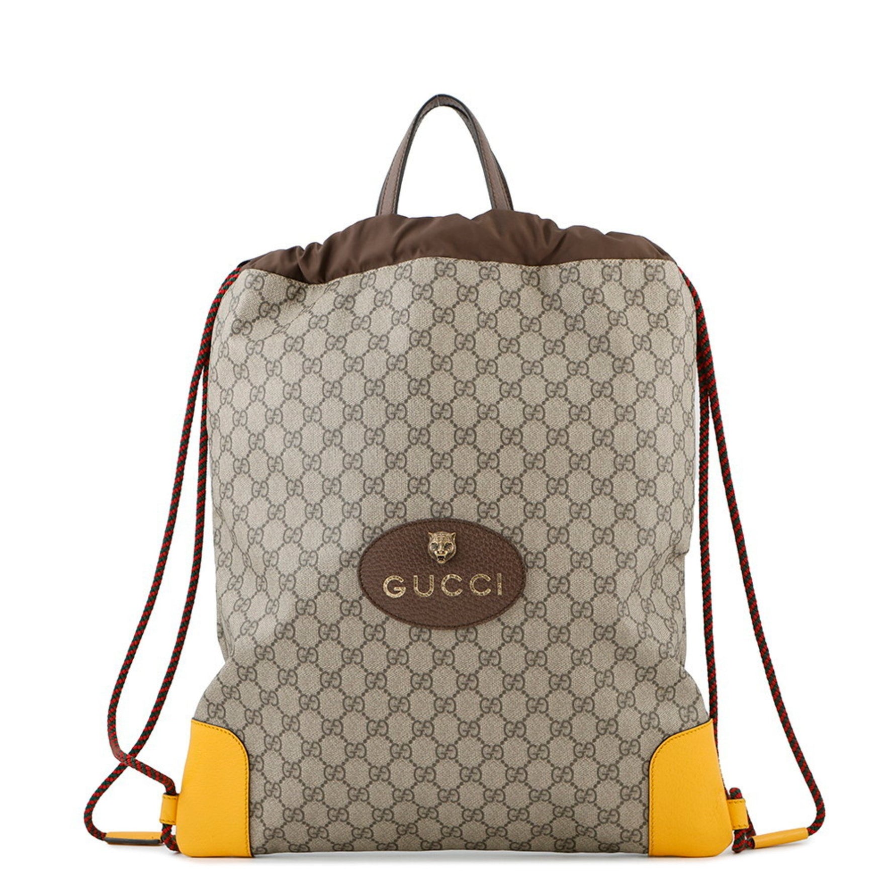 Gucci GG Supreme Drawstring Cat Head Backpack Bag