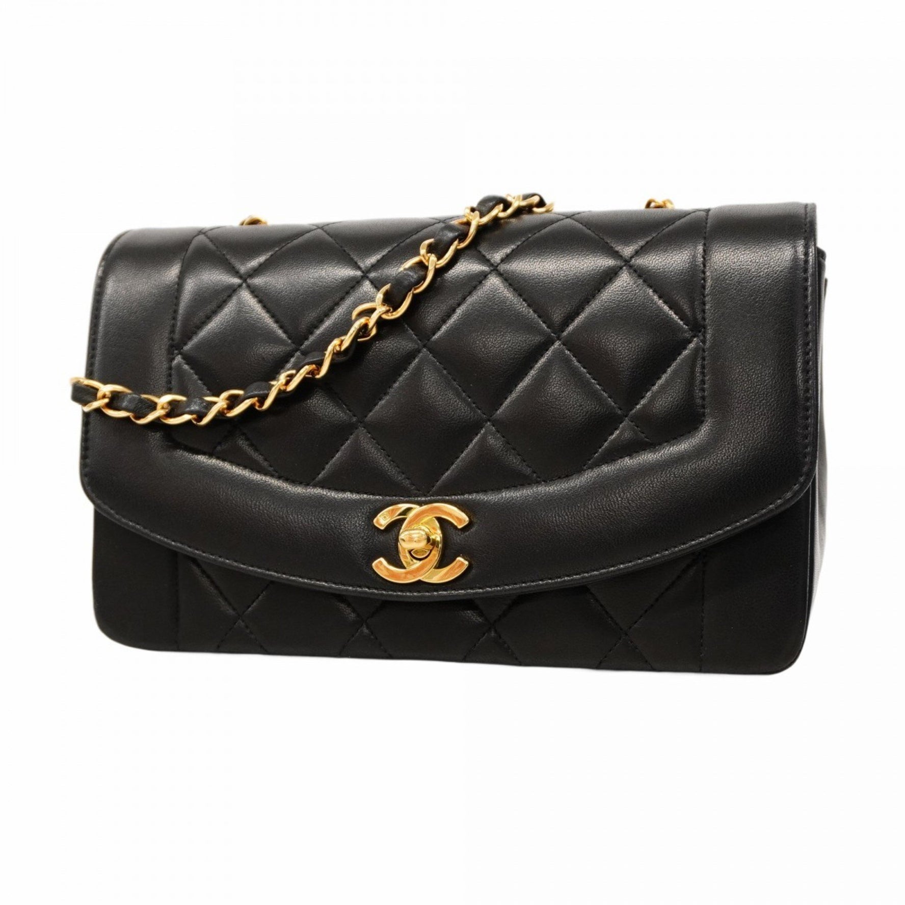 Chanel Diana Shoulder Bag, Chain Lambskin
