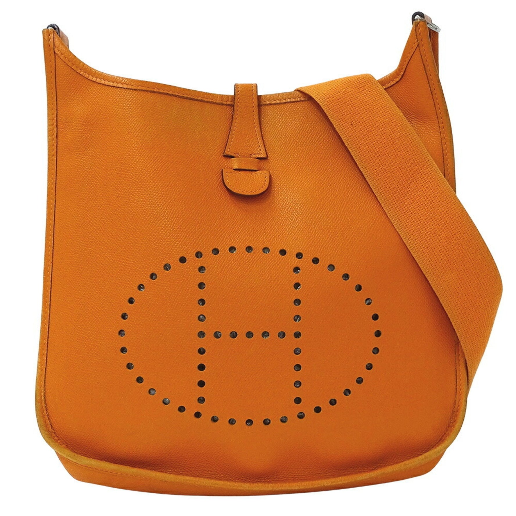 Hermes Hermès Evelyne 2 PM Shoulder Bag, Epsom Leather, Orange, J Stamp