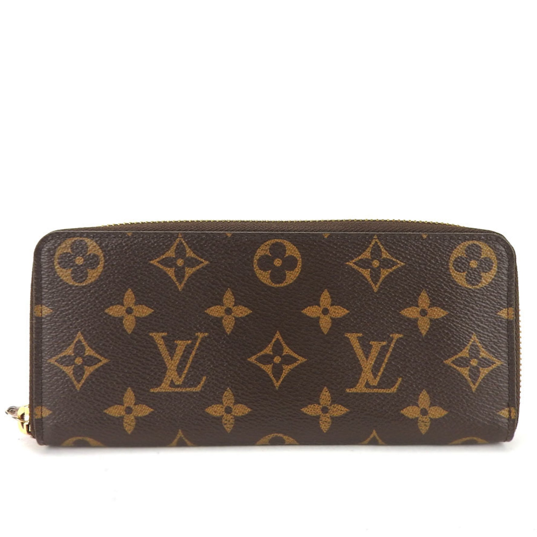 Louis Vuitton Long Wallet Portefeuille Clemence Monogram Canvas Rose Ballerine Brown Round Pink
