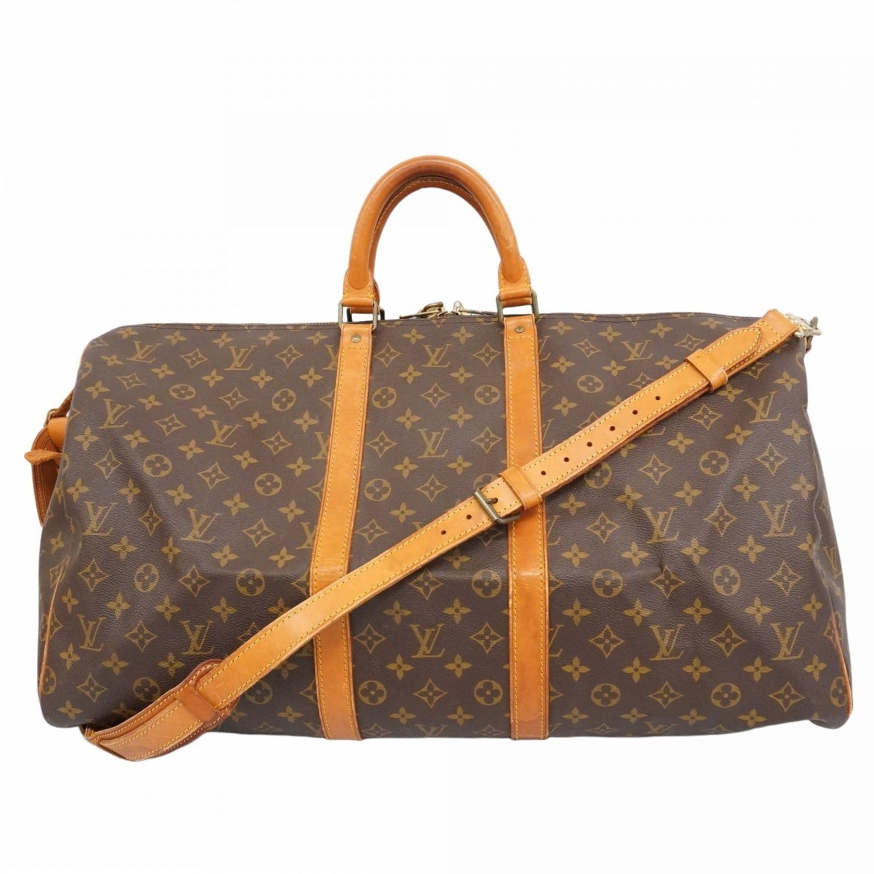 Louis Vuitton Monogram Keepall Bandouliere 55 Boston Bag Men's and