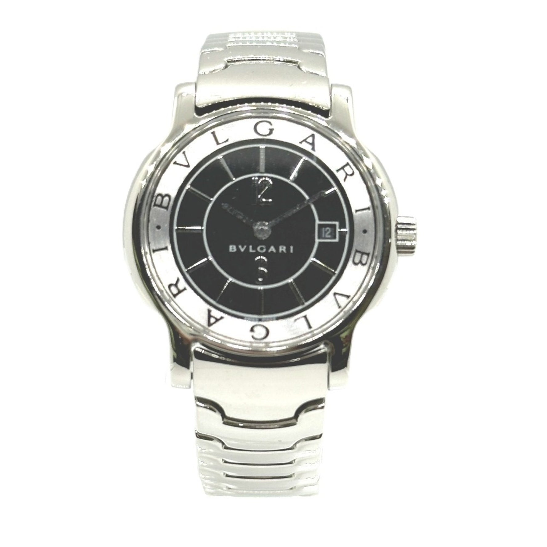 BVLGARI ST29S Solotempo Quartz Date Watch, Stainless Steel, Women's, Silver