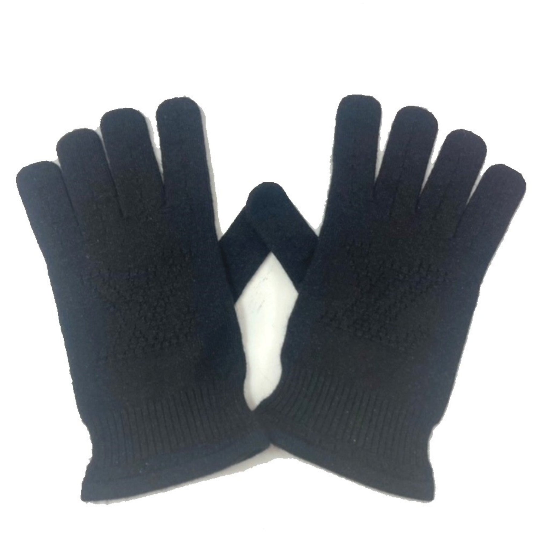 LOUIS VUITTON Women's Cashmere Gloves with Perforated LV Logo and Lamé Design, Black