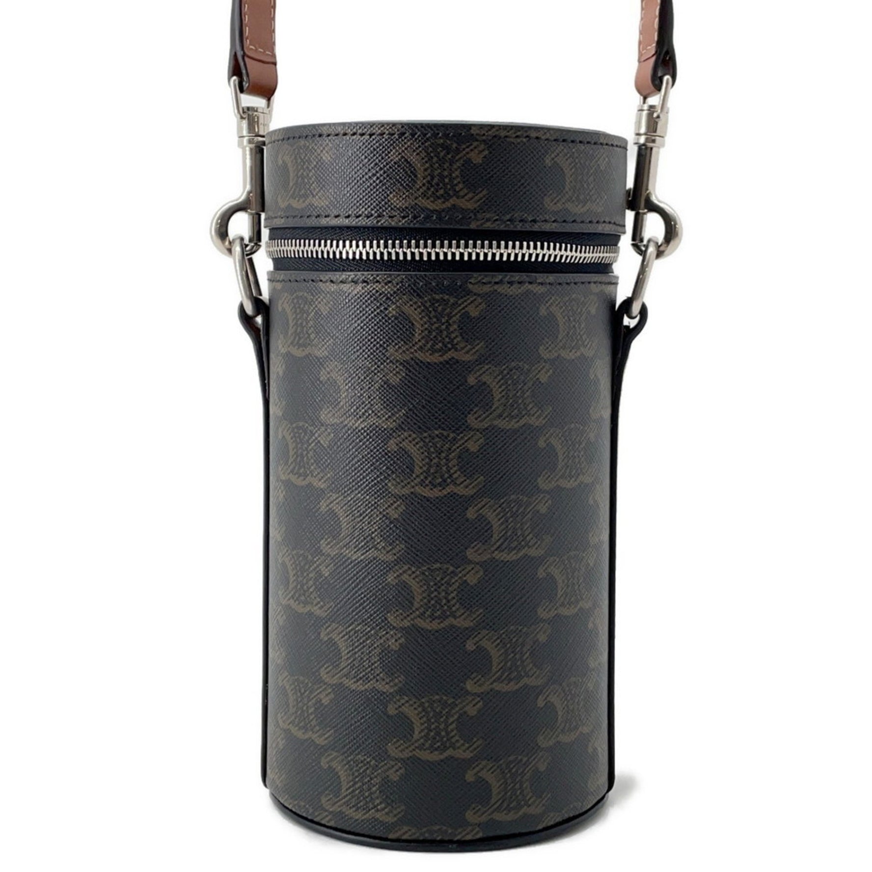 Celine Shoulder Bag Macadam Triomphe Leather Vanity
