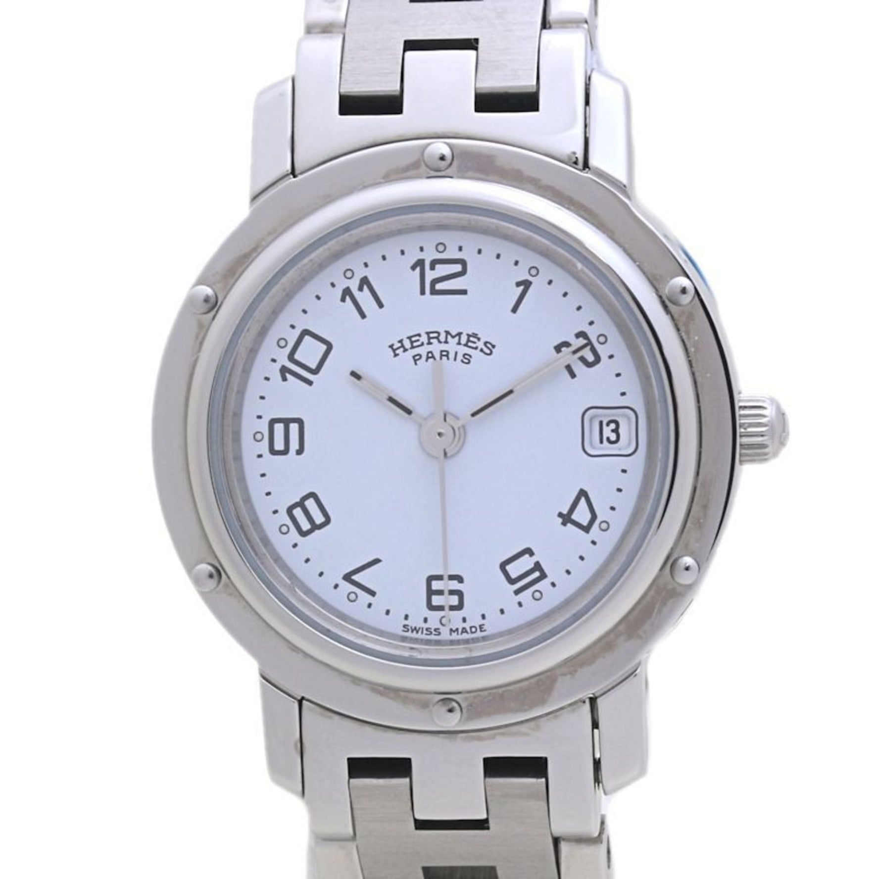 HERMES Clipper Watch with Old Buckle, Women's, CL4.210.130 3758