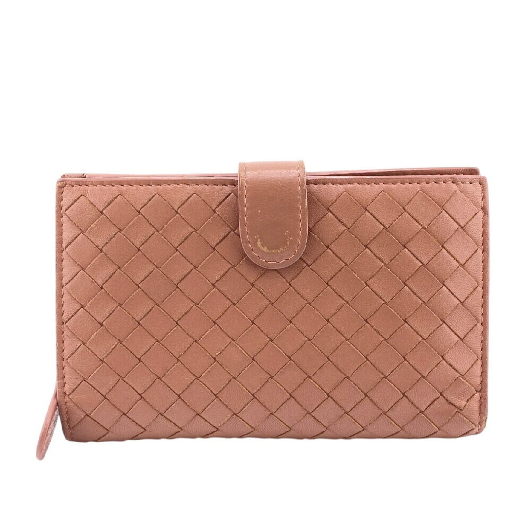 BOTTEGAVENETA Bottega Veneta Round Intrecciato Bi-fold Wallet