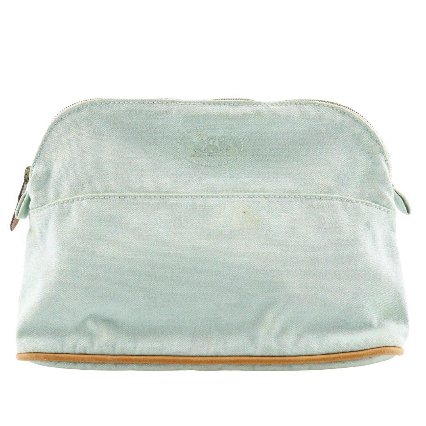 Hermes Bolide pouch 25 Pouch Baby line Cotton Light blue