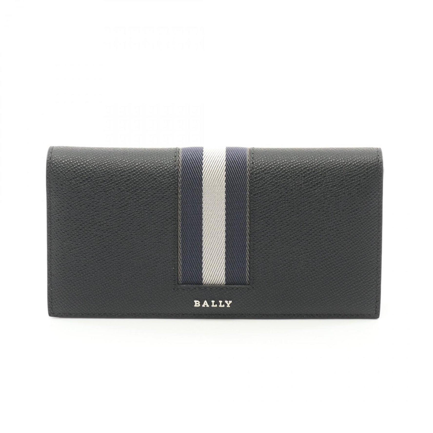 BALLY Bi-fold Long Wallet Leather Men's Black 6309714U901P