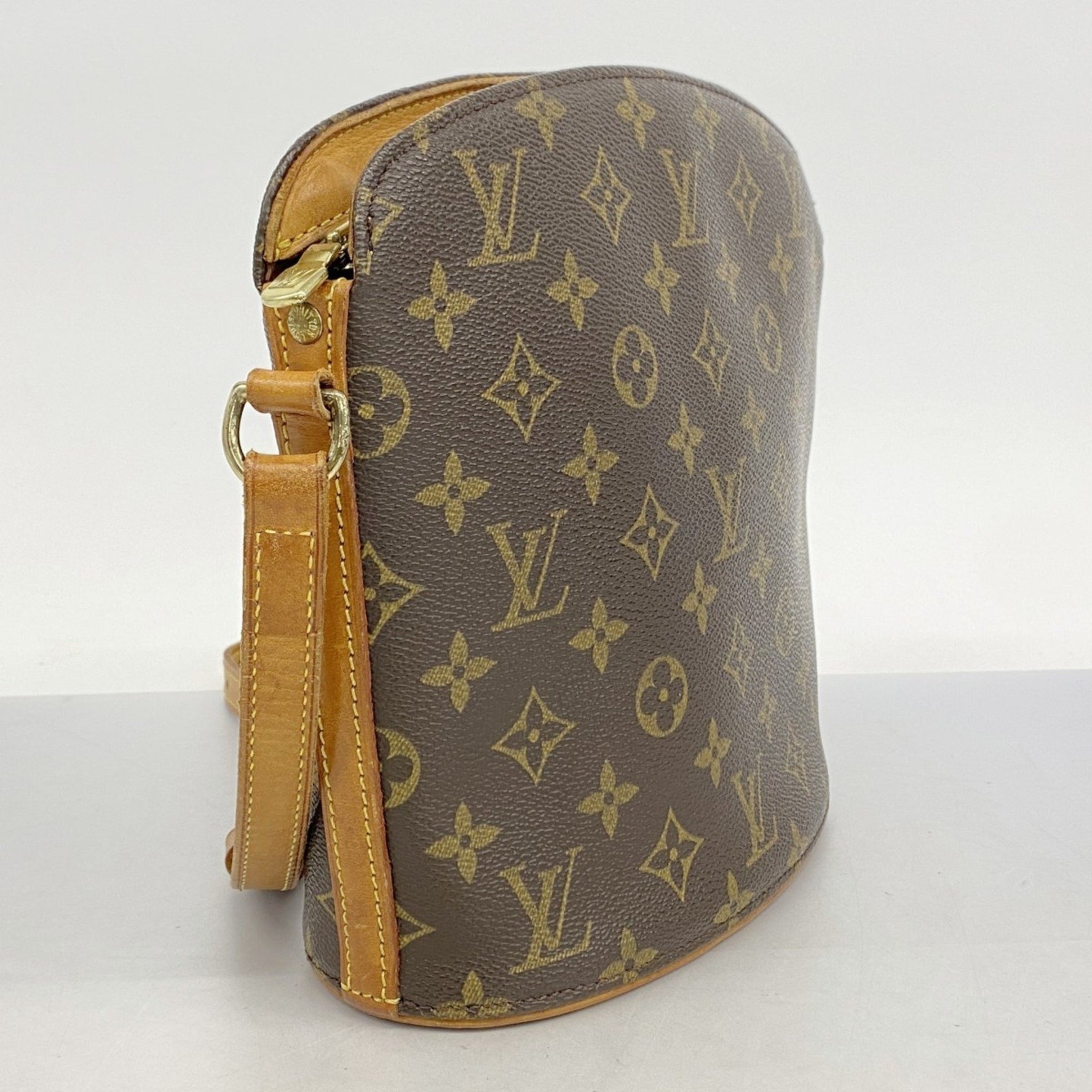 Louis Vuitton Monogram Drouot Shoulder Bag M51290 Brown Women's