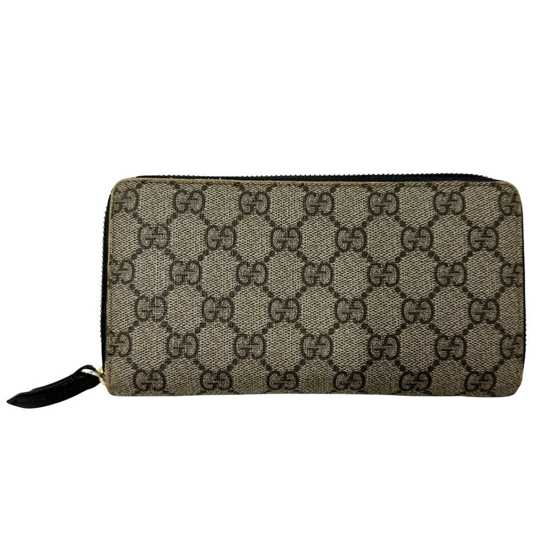 Gucci wallet brand long PVC GG Supreme gray black