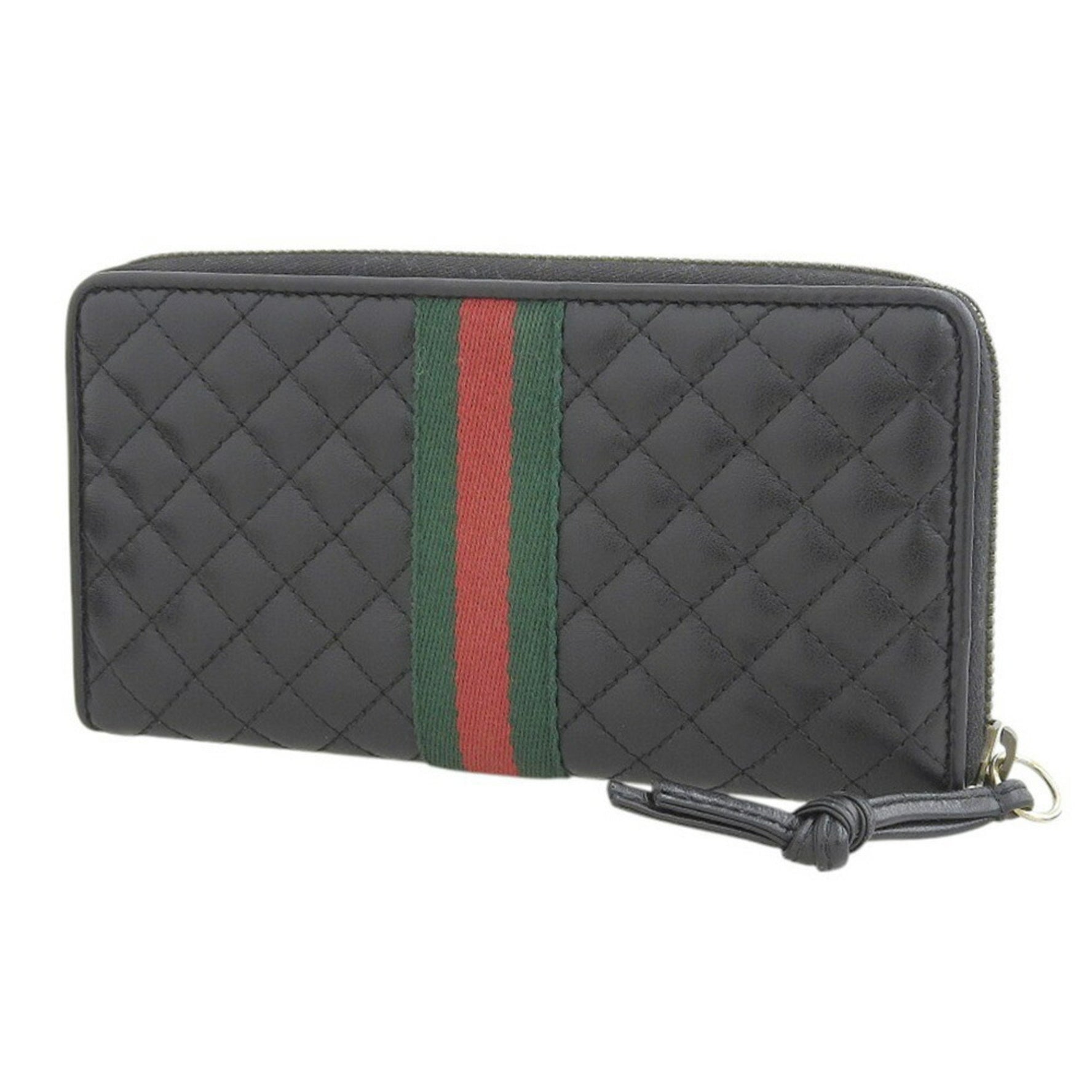 GUCCI Ophidia GG Marmont Sherry Line Quilted 2149 Long Wallet Leather