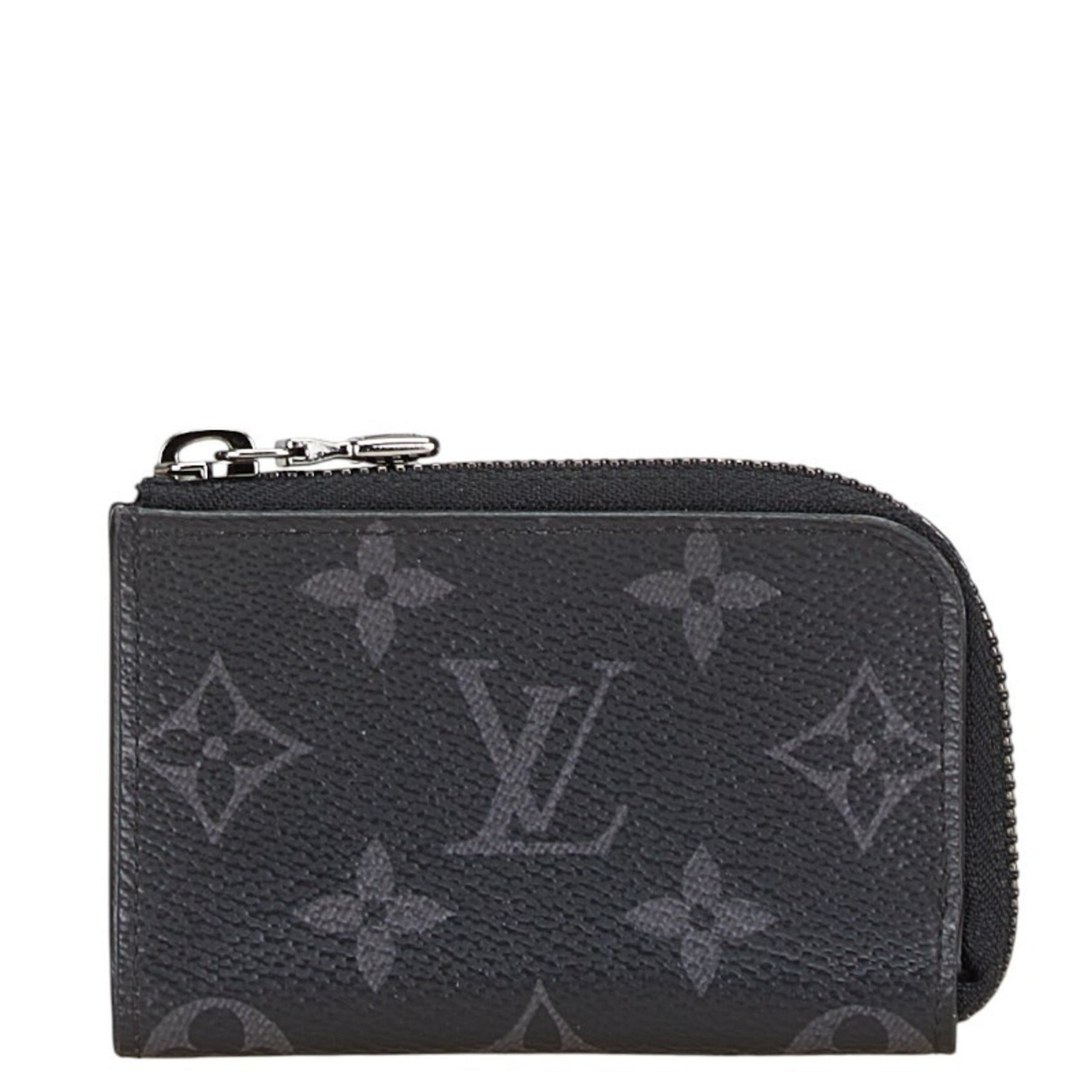 Louis Vuitton Monogram Eclipse Portemonnay Jour Coin Case Purse PVC Leather