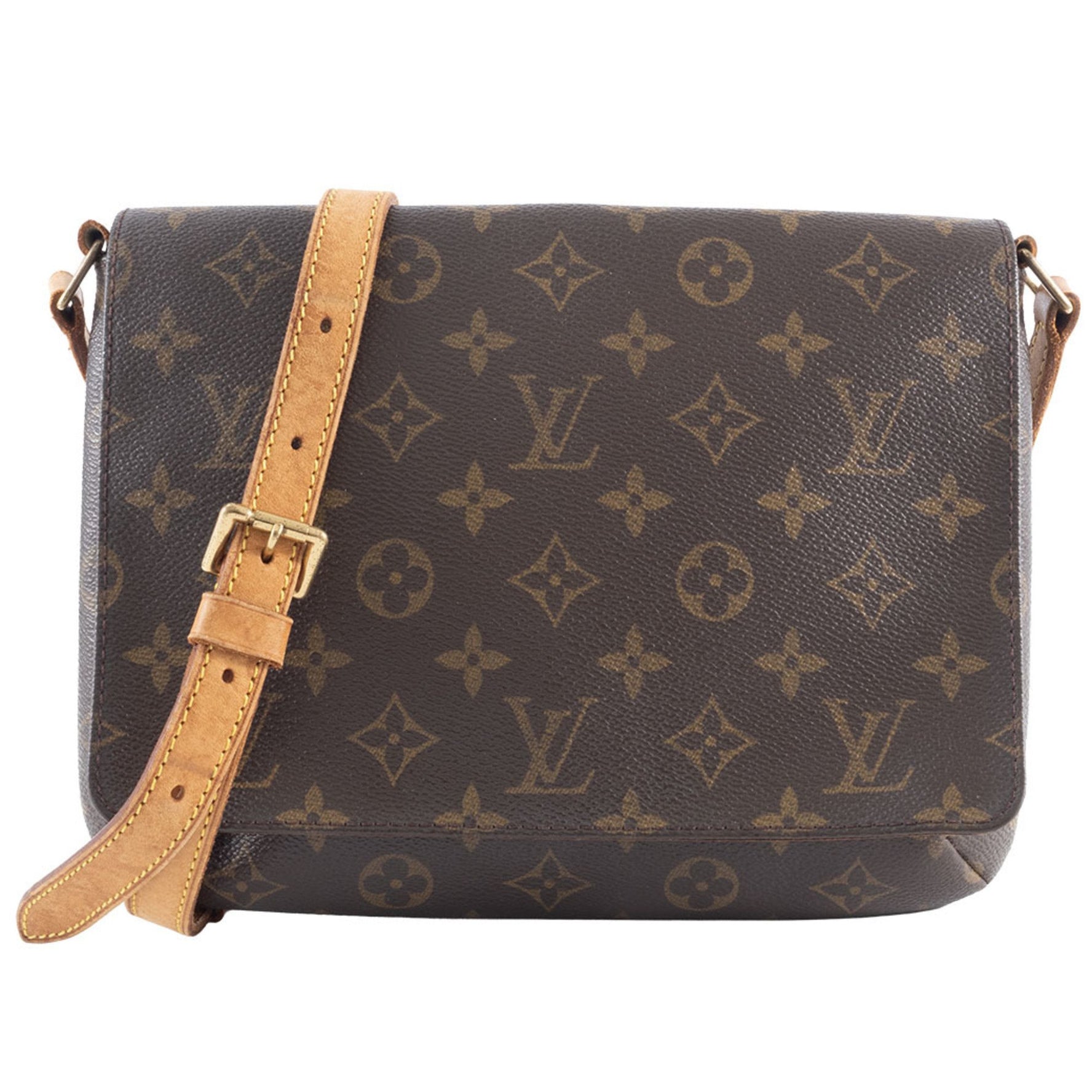 Louis Vuitton Musette Tango Shoulder Bag Monogram Canvas Long Flap