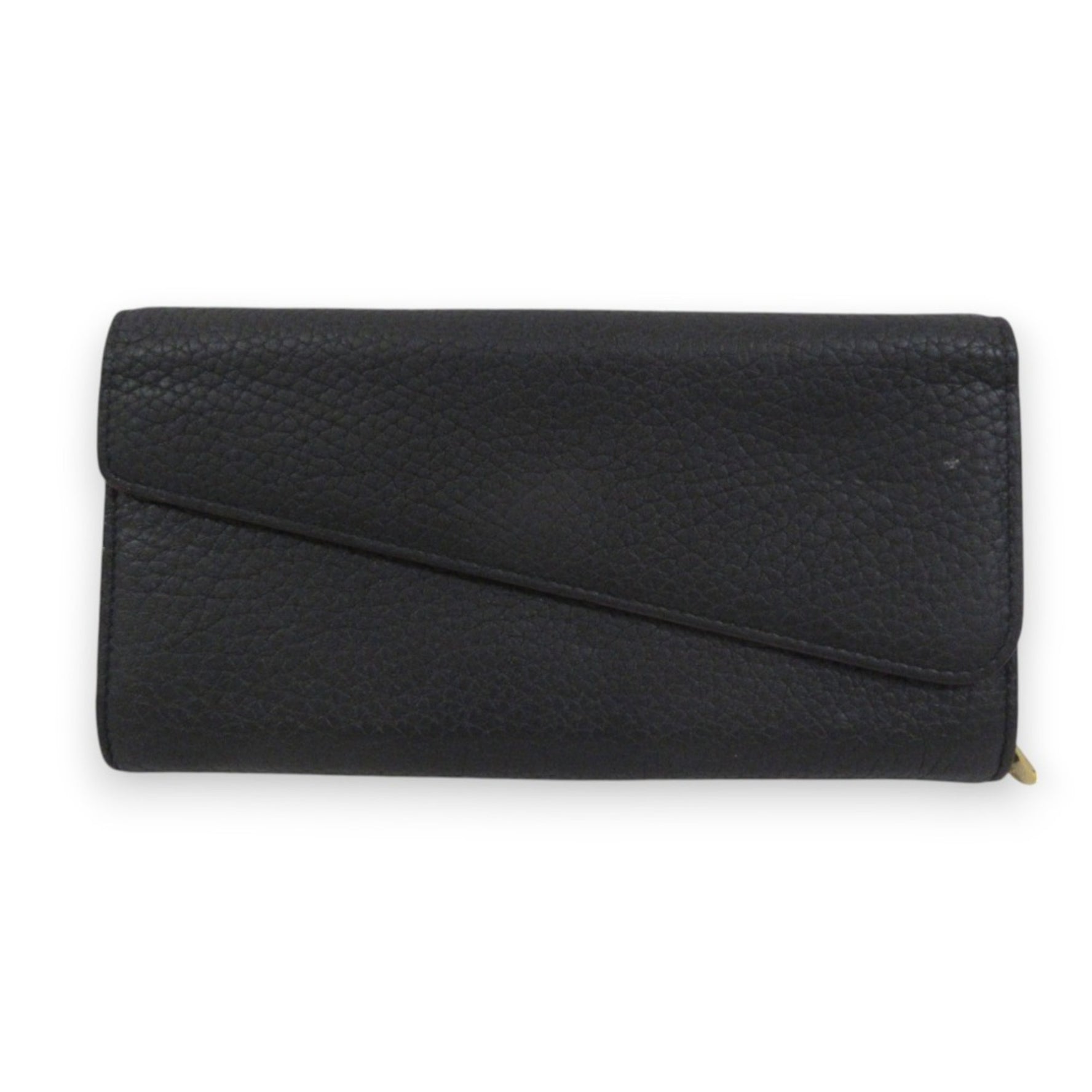 Christian Dior Diorissimo Rencontre Leather Bi-fold Long Wallet Black Purple