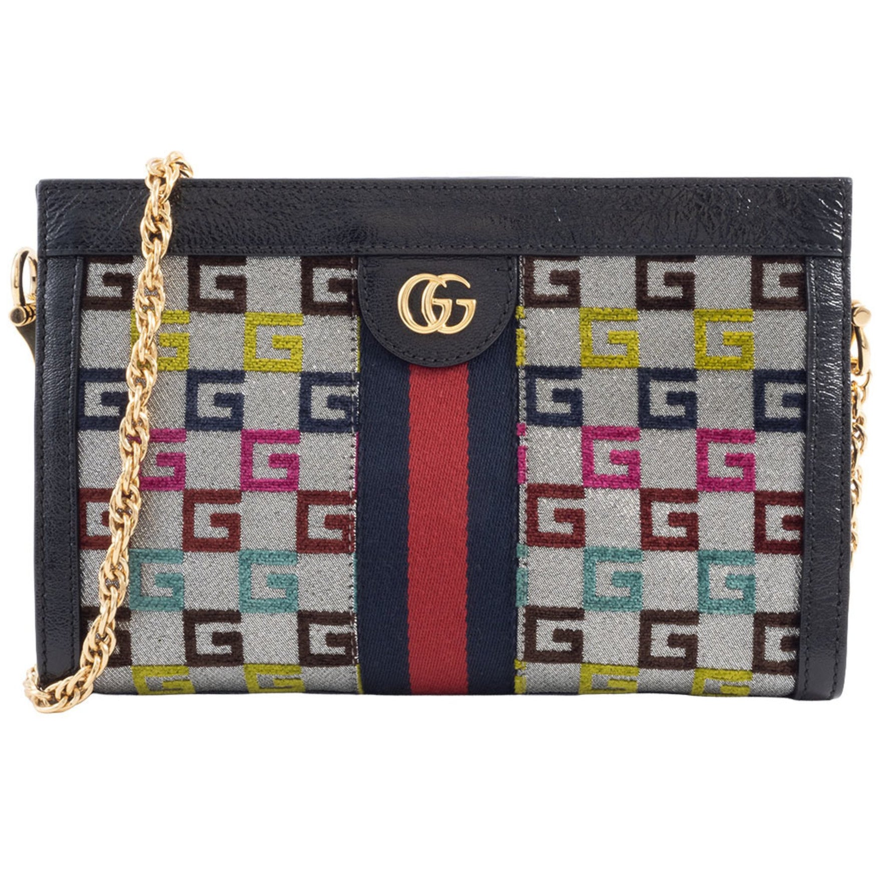 Gucci Ophidia Small Chain Shoulder Bag Canvas | Leather Multicolor