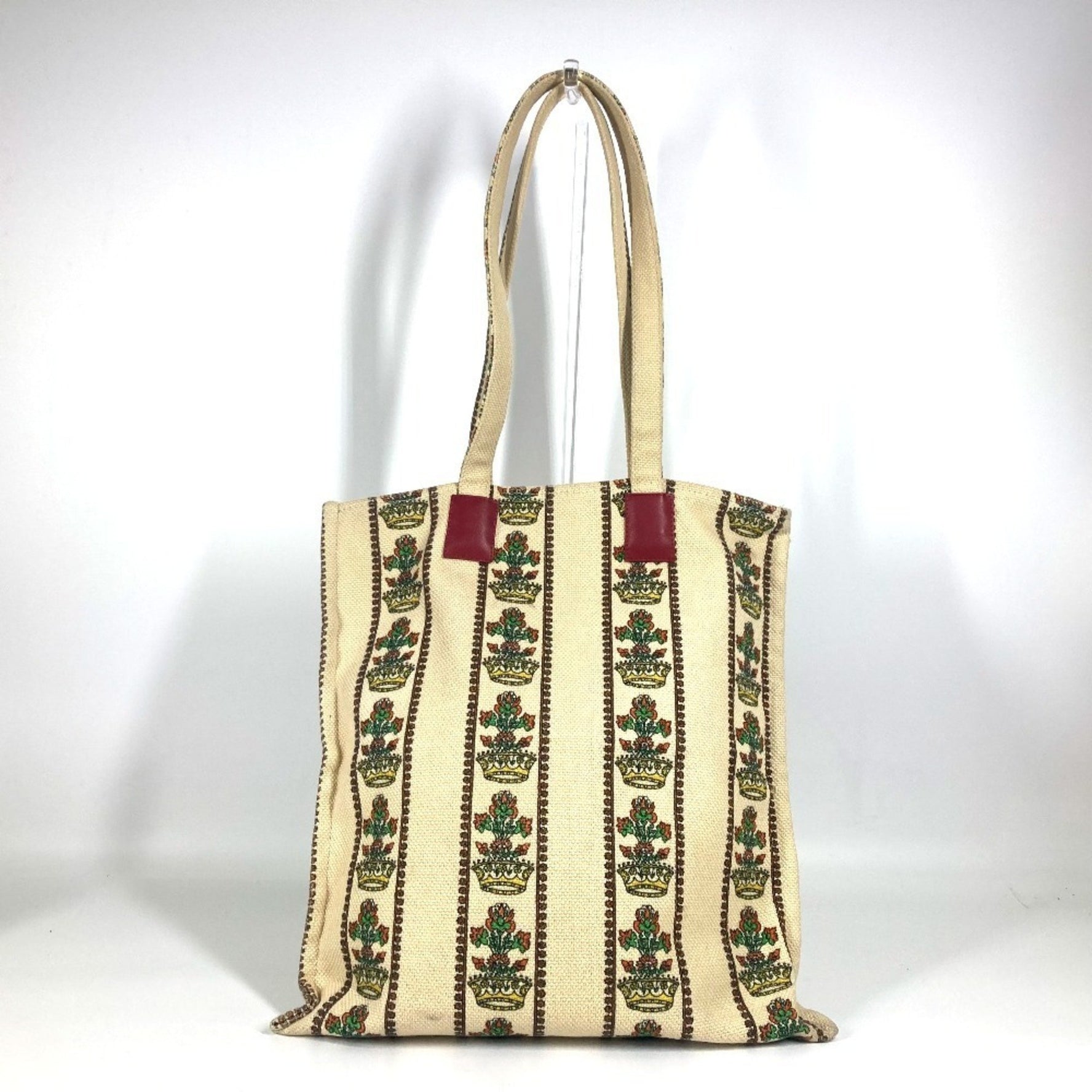 GUCCI GARDEN Shoulder Bag, Tote Canvas, Red