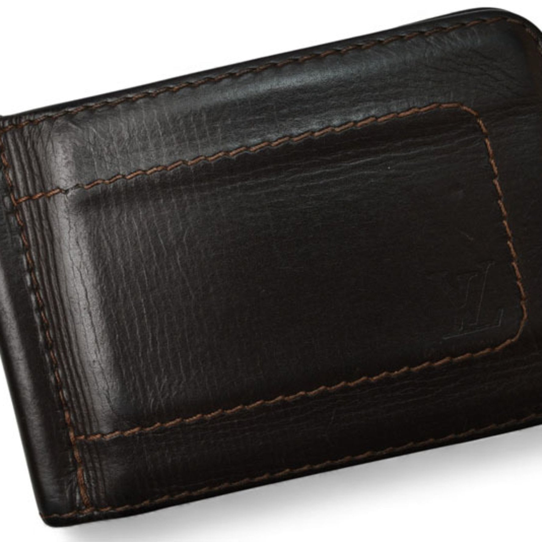 Louis Vuitton Wallet Money Clip Bifold LOUIS VUITTON Billfold Utah Portefeuille Pens Cafe