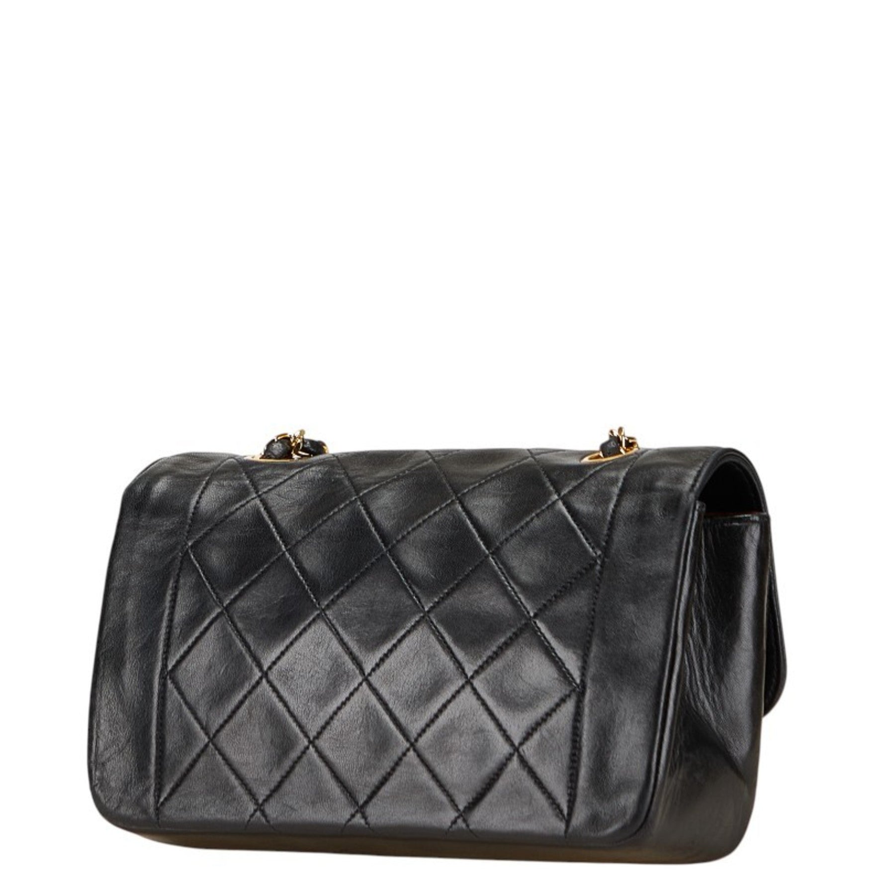 CHANEL Diana Matelasse Coco Mark Chain Shoulder Bag in Lambskin