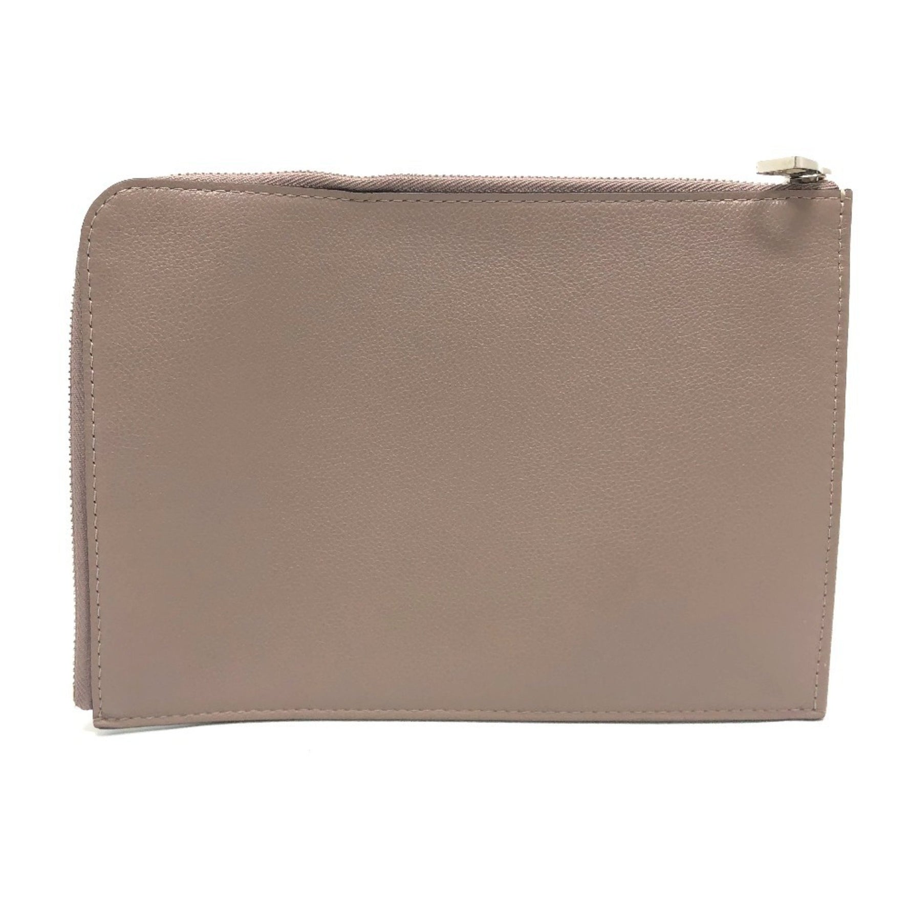 LOUIS VUITTON R99760 L-shaped zipper Pochette Jour PM pouch/flat clutch bag in Taurillon, taupe and beige.