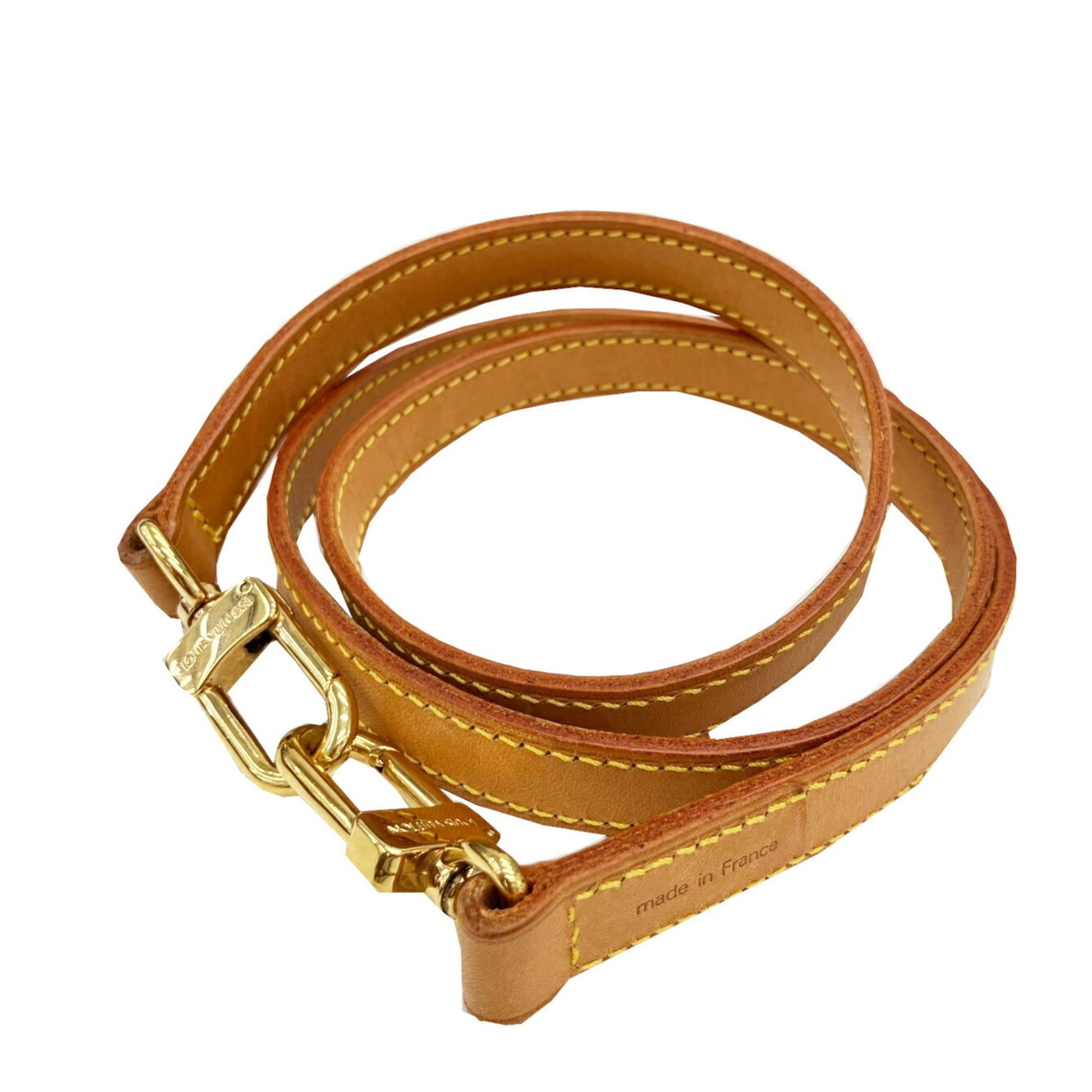 LOUIS VUITTON 95cm Shoulder Strap, Vegetable Tanned Leather, Beige