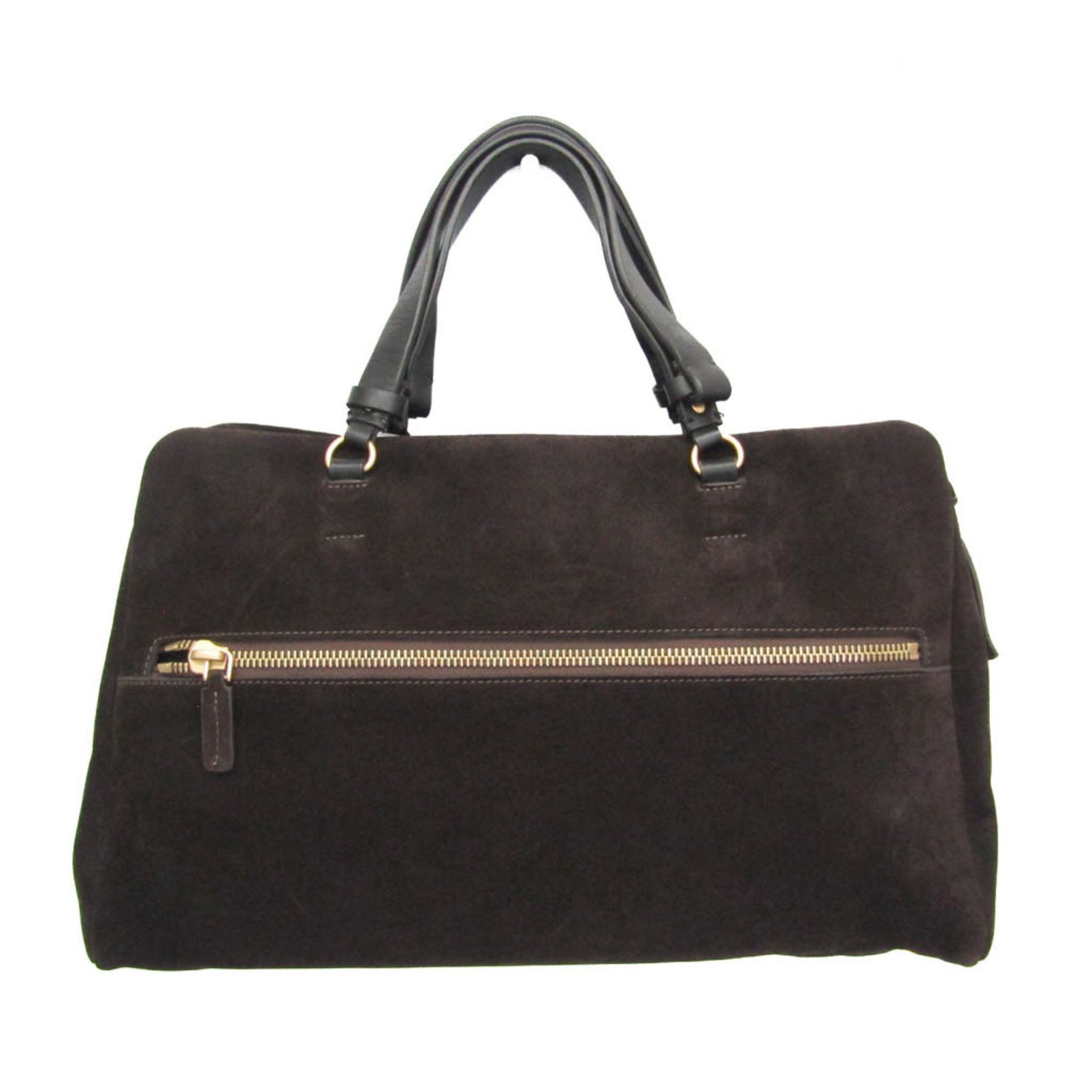 Marni Men,Women Suede,Leather Handbag Dark Brown