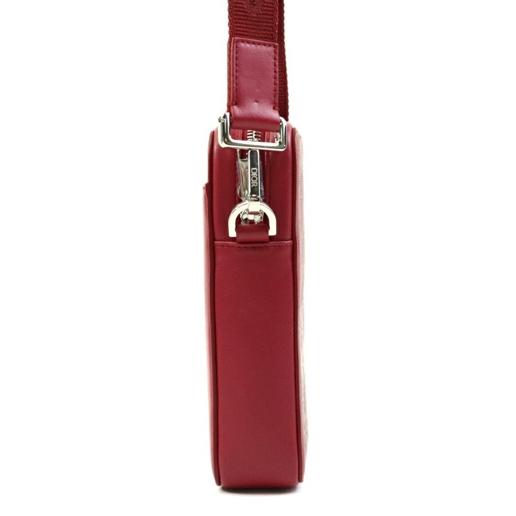Christian Dior Shoulder Bag Leather Red