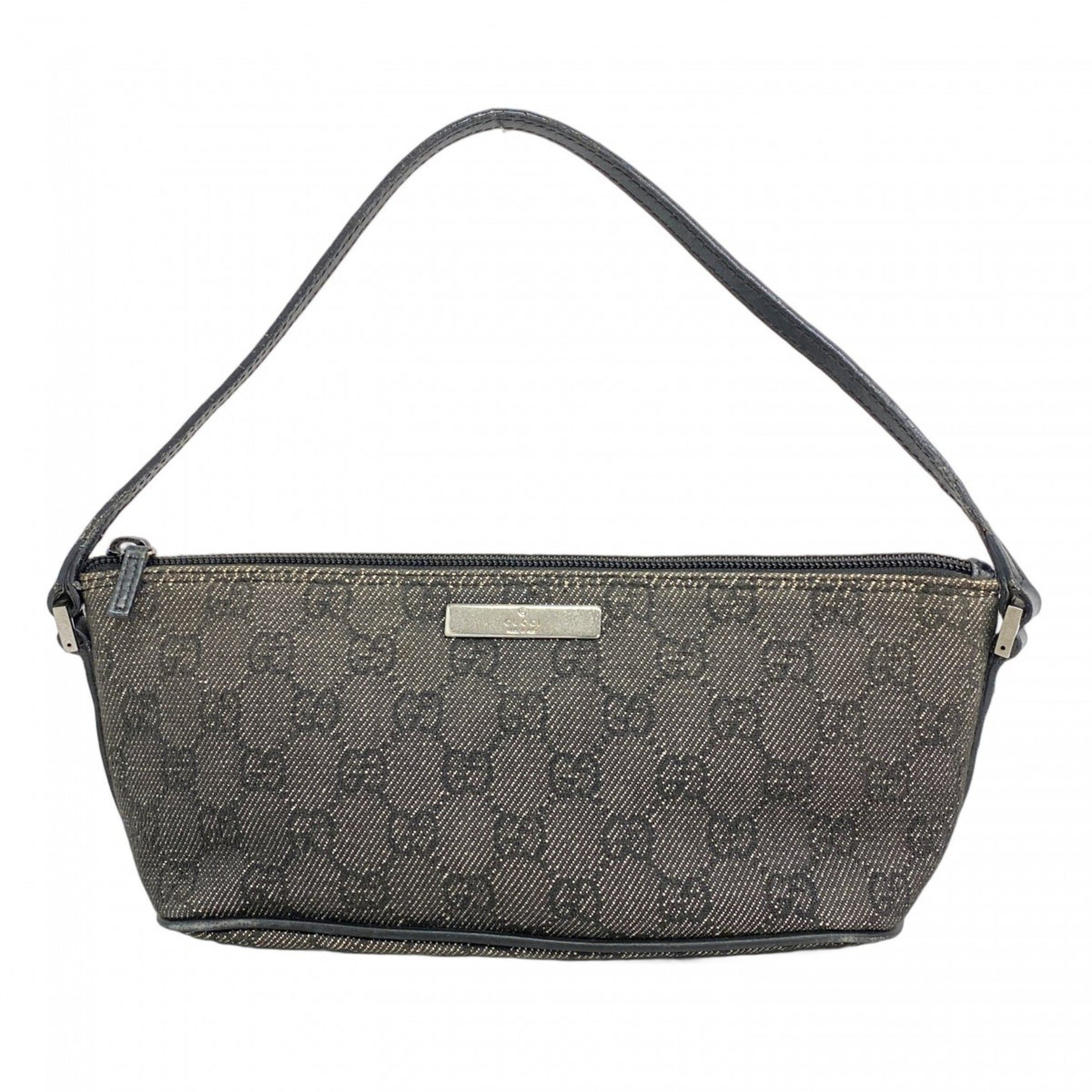 Gucci Pouch 07198 Denim Black Women's