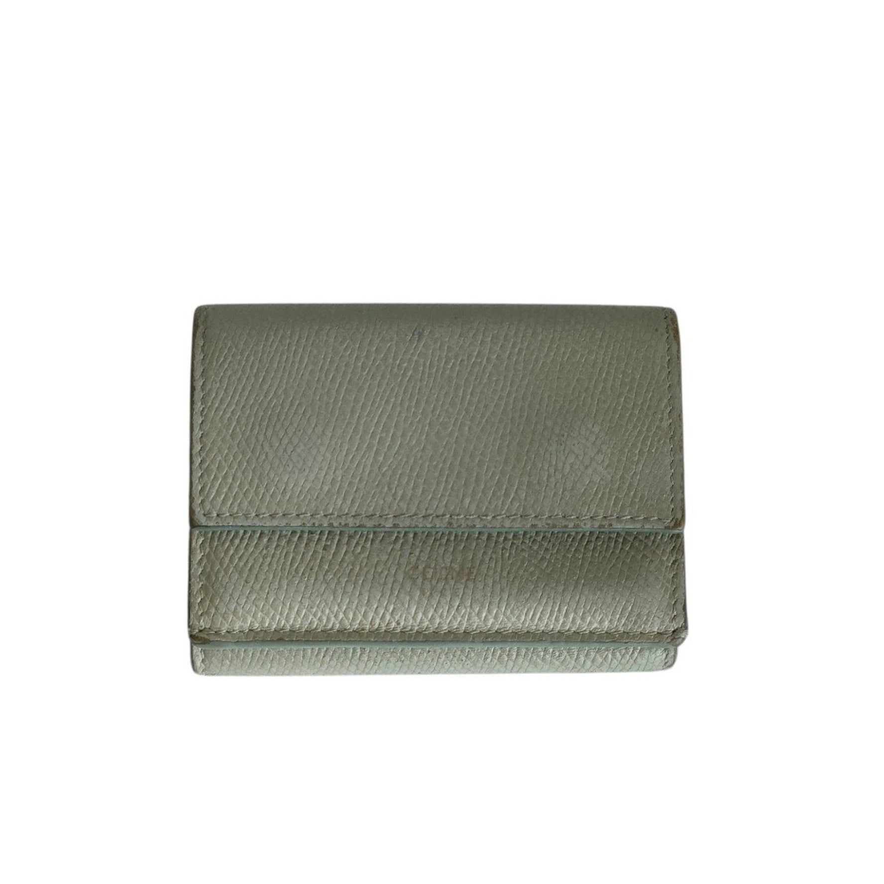 CELINE Folded Compact Wallet, Leather Tri-fold